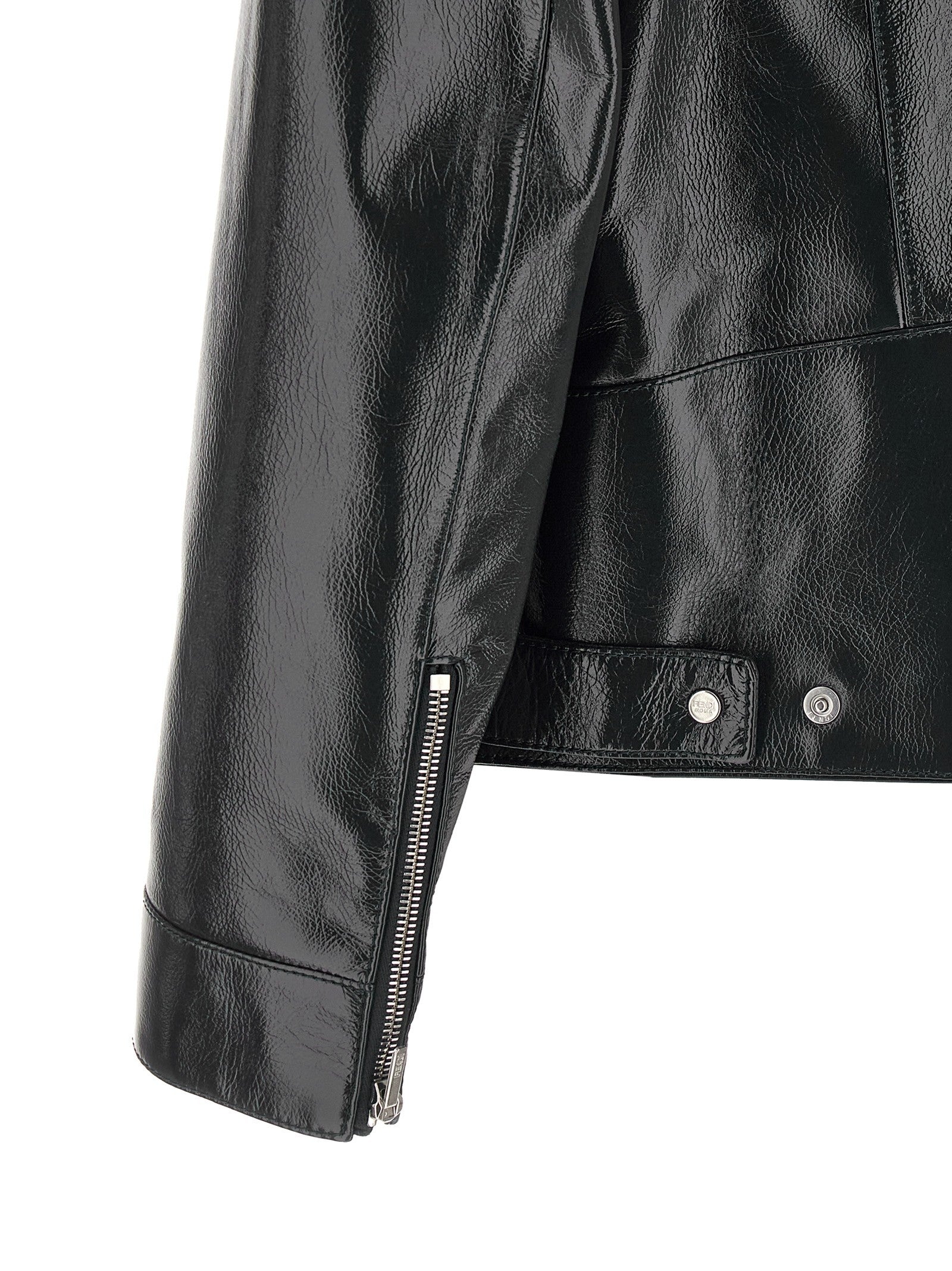 Fendi - Lacquered leather blouson