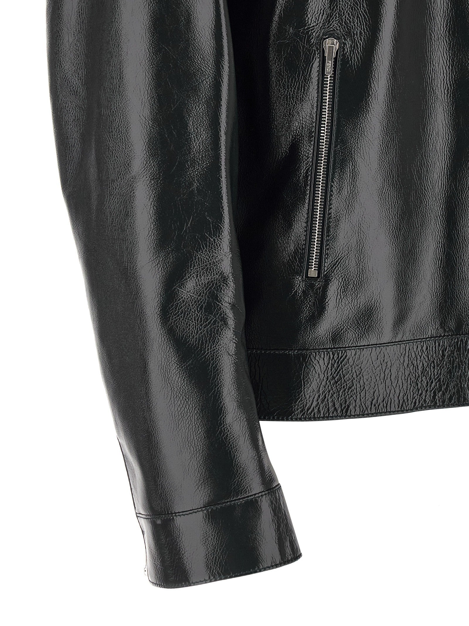 Fendi - Lacquered leather blouson