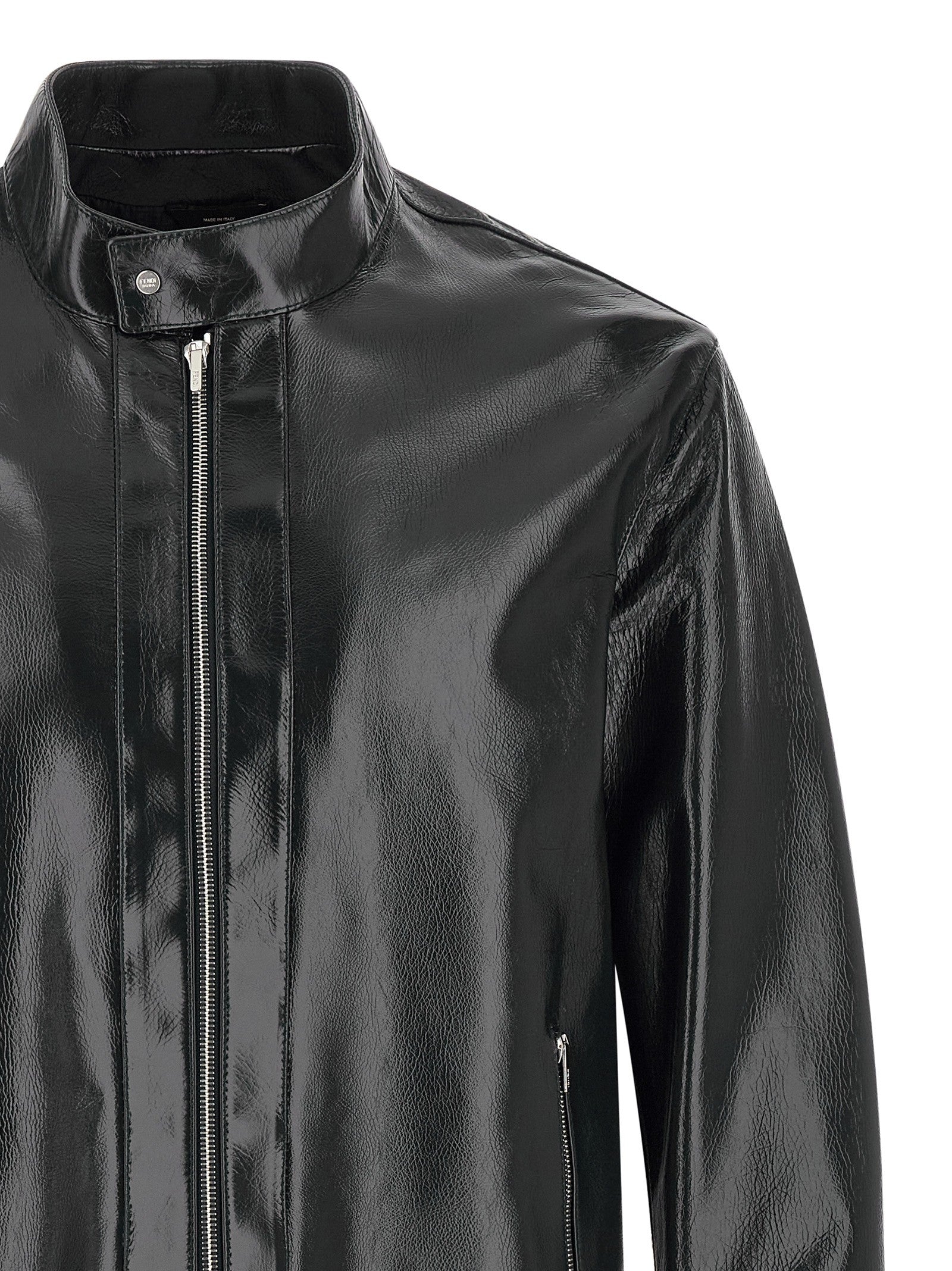 Fendi - Lacquered leather blouson