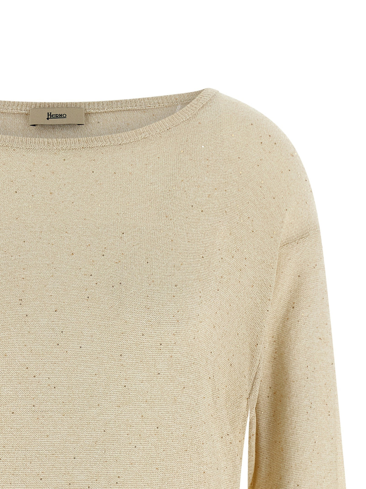 Herno - Lamé and sequin yarn sweater