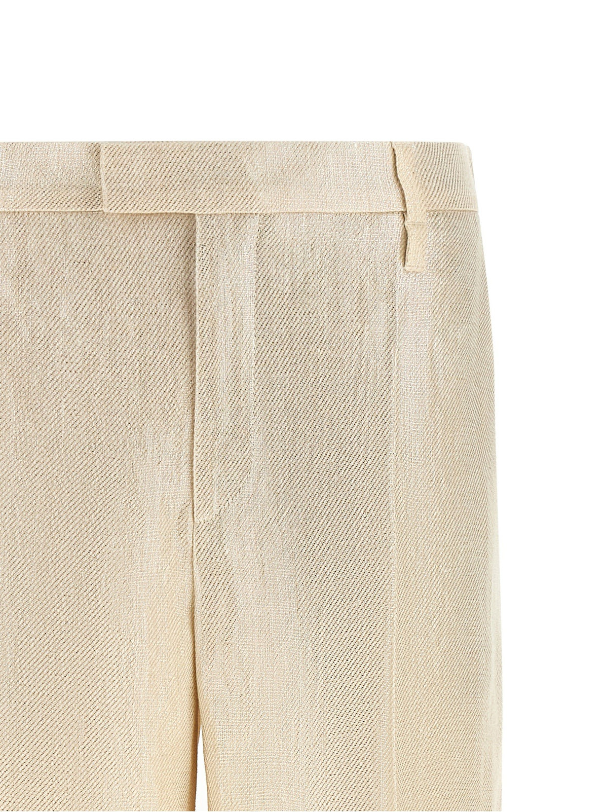 Brunello Cucinelli - Lamé linen pants
