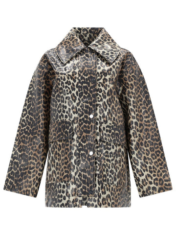 GANNI - GIACCA LAMINATA ANIMALIER laminated-animal-jacket