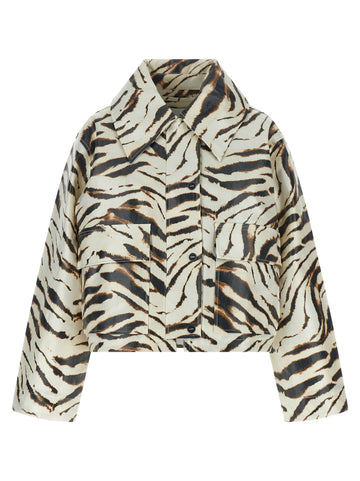 GANNI - Laminated fabric jacket