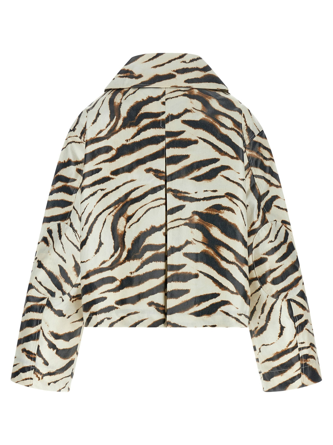 GANNI - Laminated fabric jacket MULTICOLOR