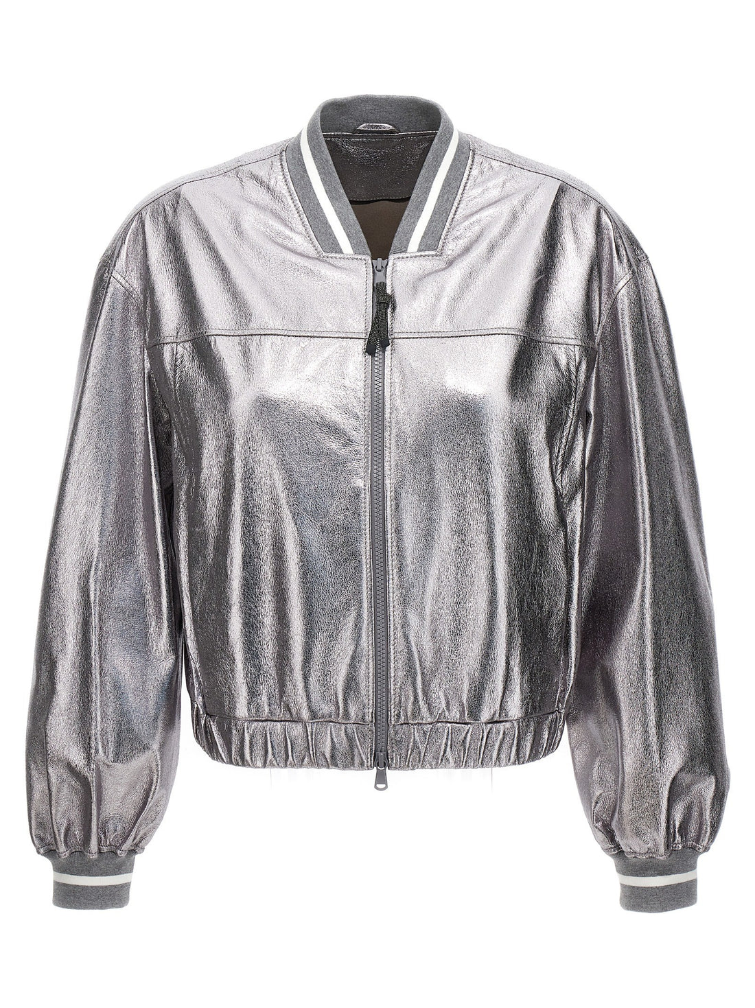 Brunello Cucinelli - Laminated leather bomber jacket laminated-leather-bomber-jacket_3e349dc1-6a8d-46b6-9e0c-53f626744dd0