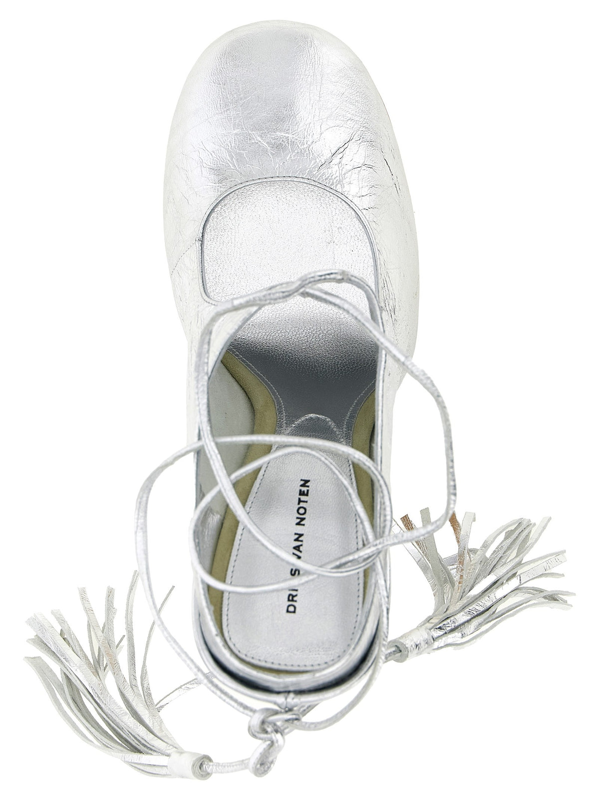Dries Van Noten - Laminated leather mules