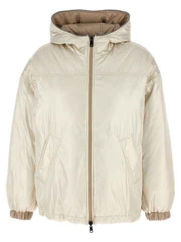 Brunello Cucinelli - Laminated reversible down jacket