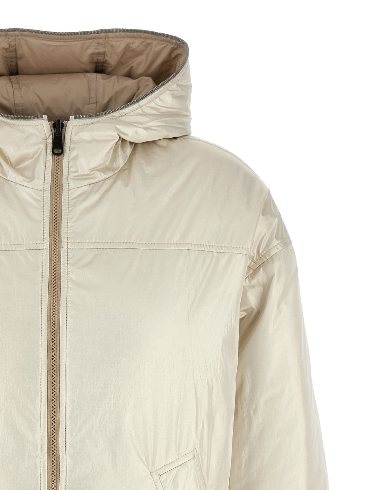 Brunello Cucinelli - Laminated reversible down jacket