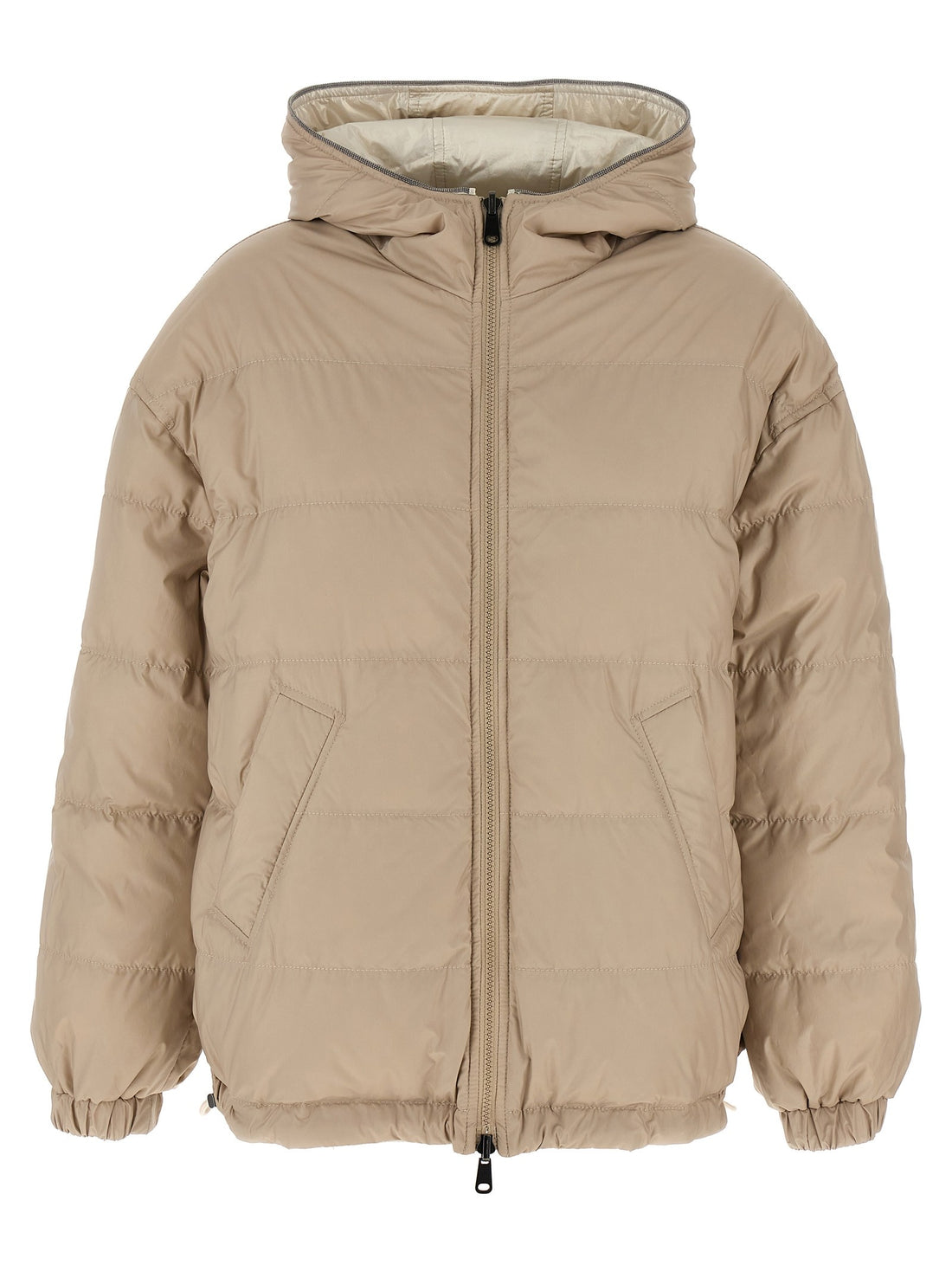 Brunello Cucinelli - Laminated reversible down jacket