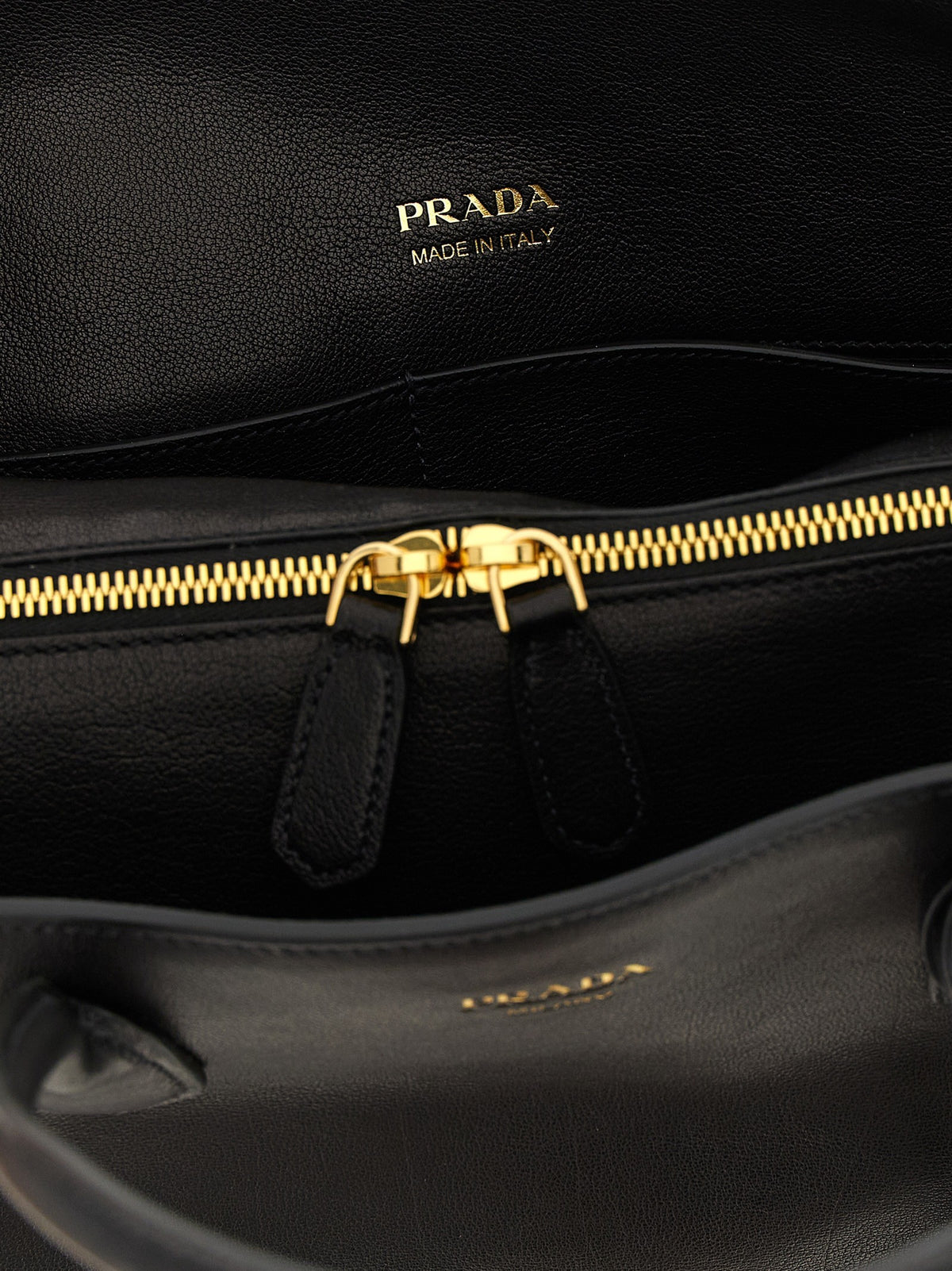 PRADA - Large leather shopping bag