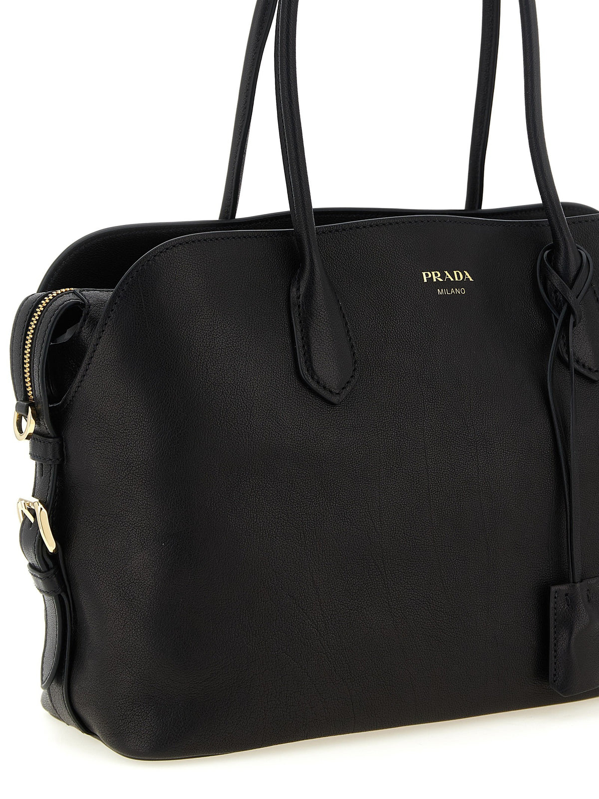 PRADA - Large leather shopping bag