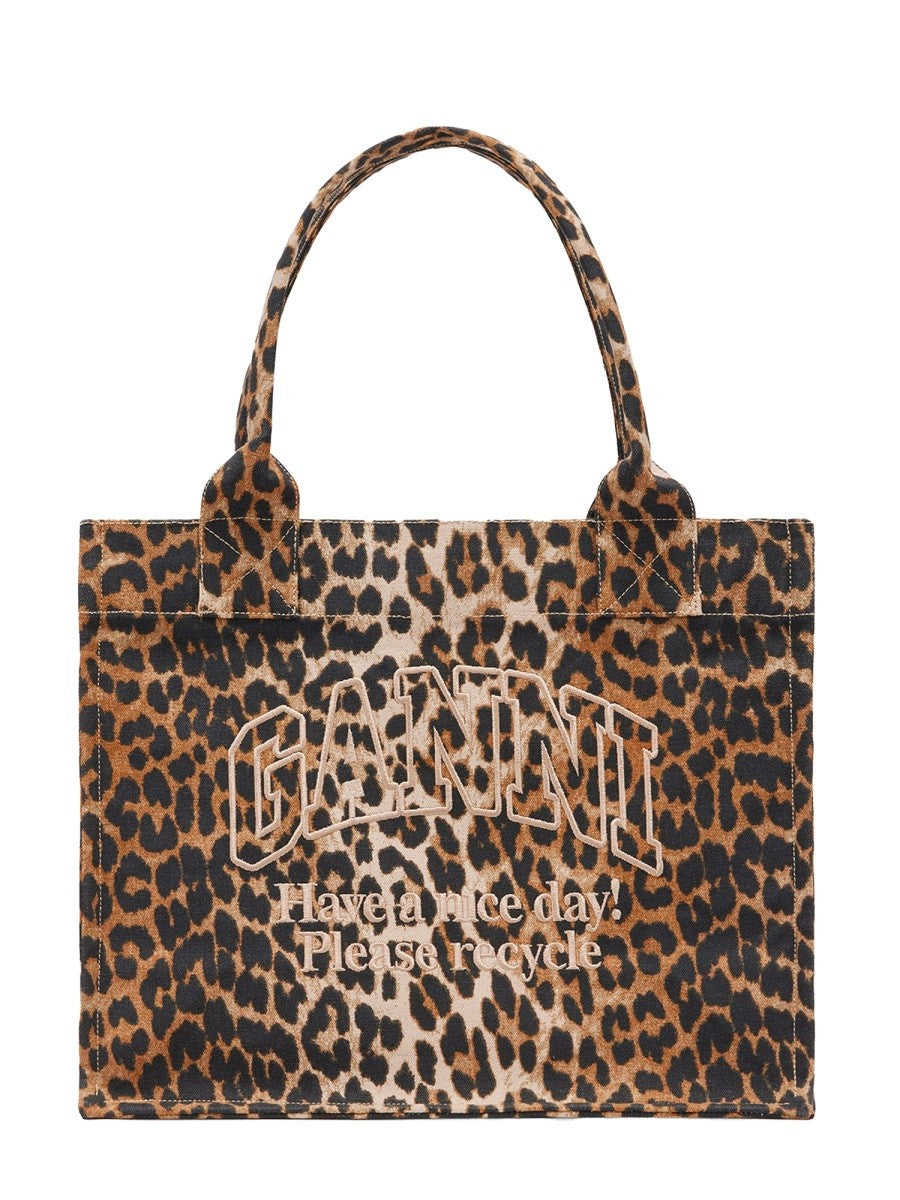 GANNI - BORSA TOTE LARGE CON LOGO large-tote-bag
