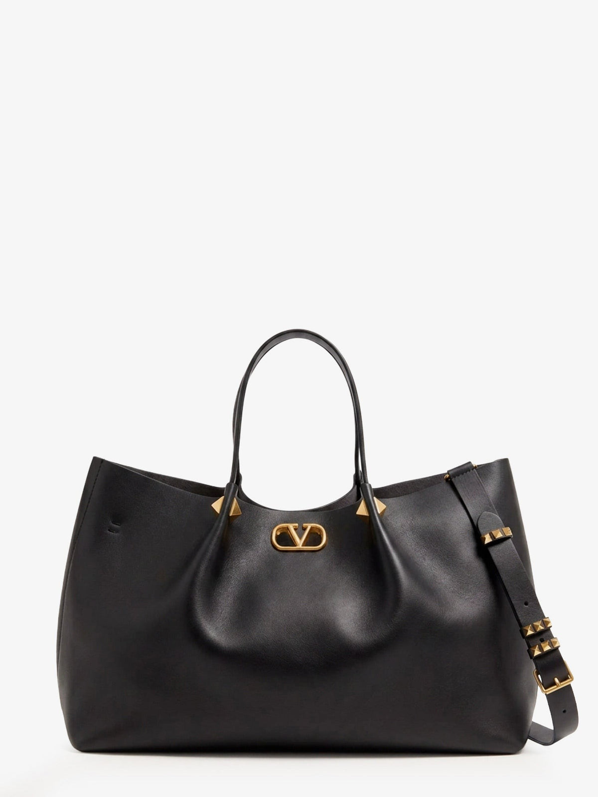 Valentino Garavani - Large VLogo Signature leather tote bag Nero UNI