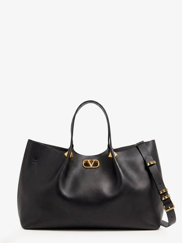 Valentino Garavani - Large VLogo Signature leather tote bag Nero UNI
