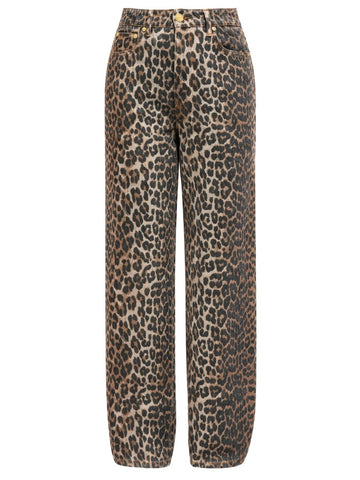 GANNI - "LARI" JEANS WITH LEOPARD PRINT lari-jeans-with-leopard-print
