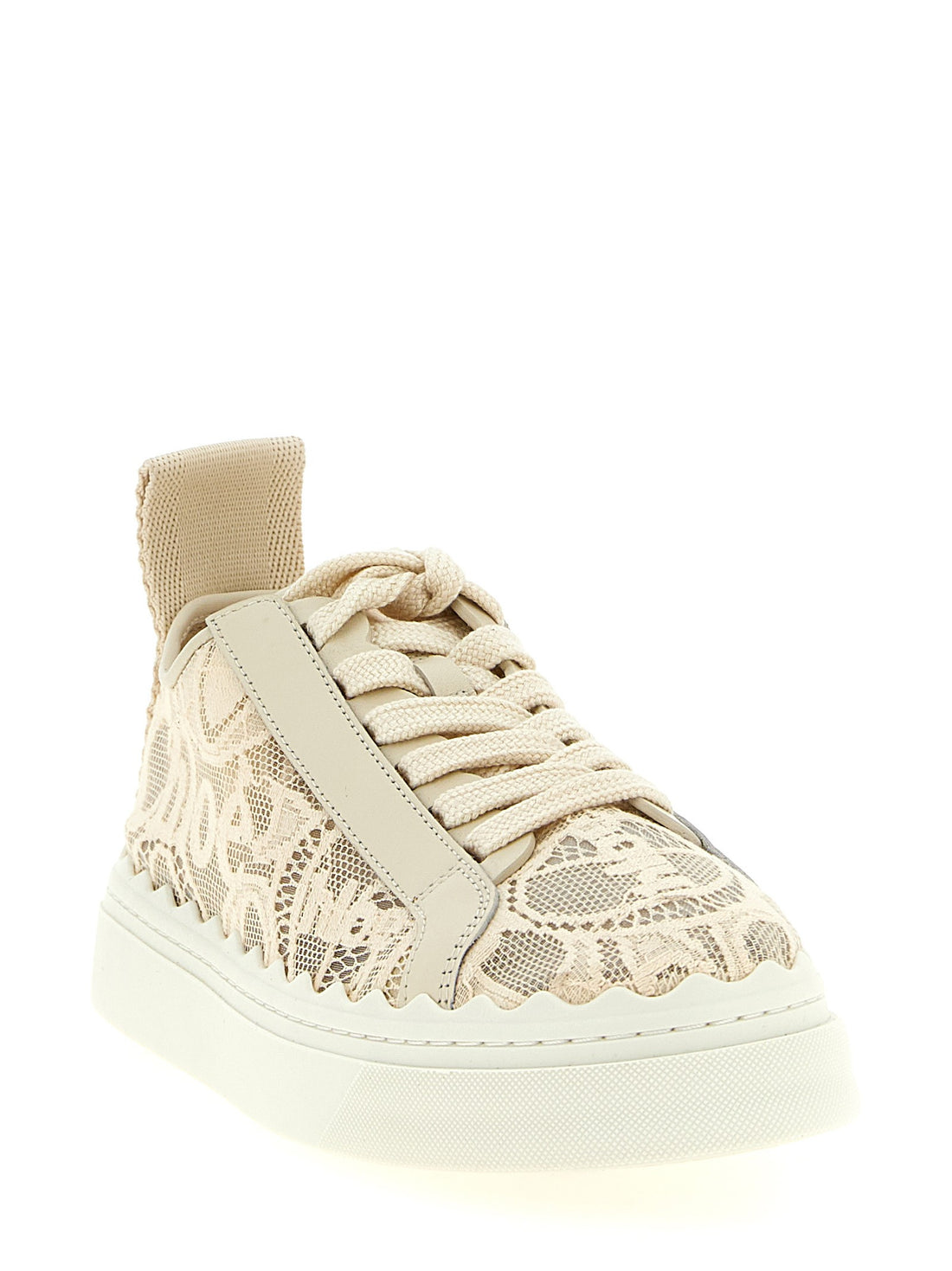 CHLOÉ - 'Lauren' low-top sneakers beige