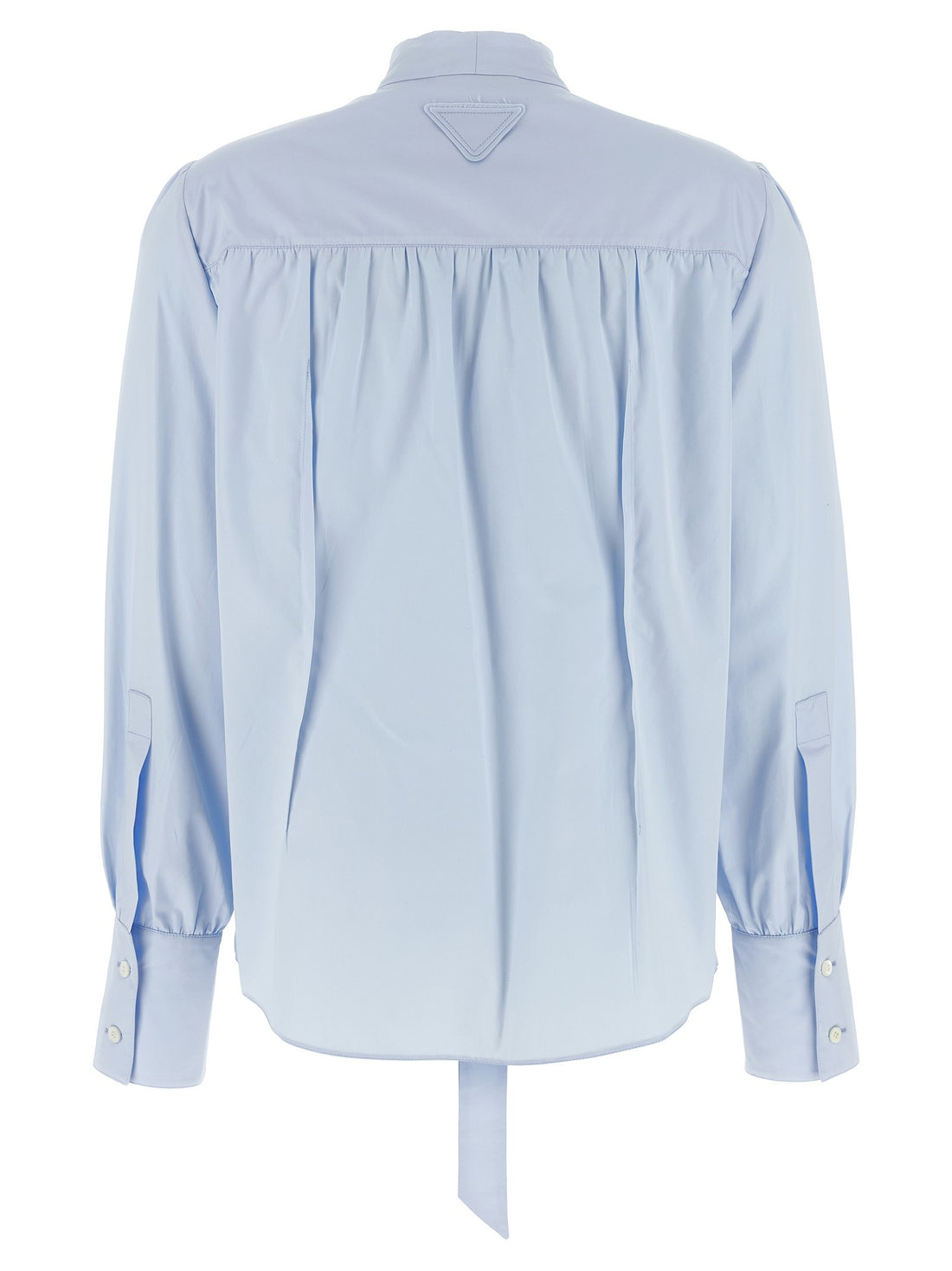 PRADA - Lavallière collar shirt Light Blue