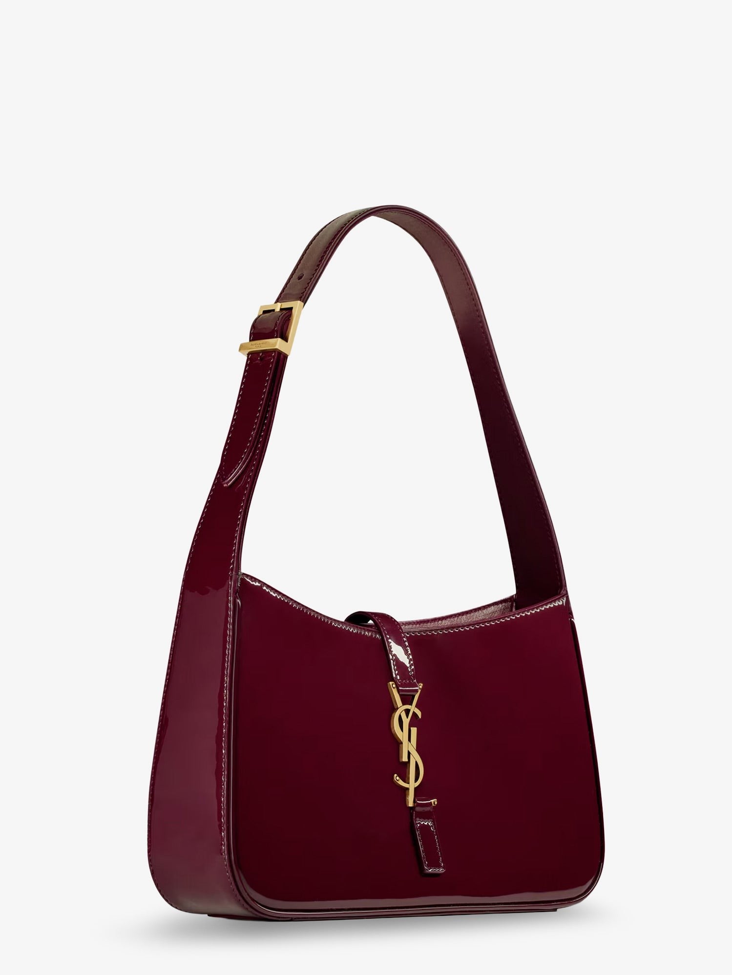Saint Laurent - LE 5 À 7 bordeaux patent leather shoulder bag