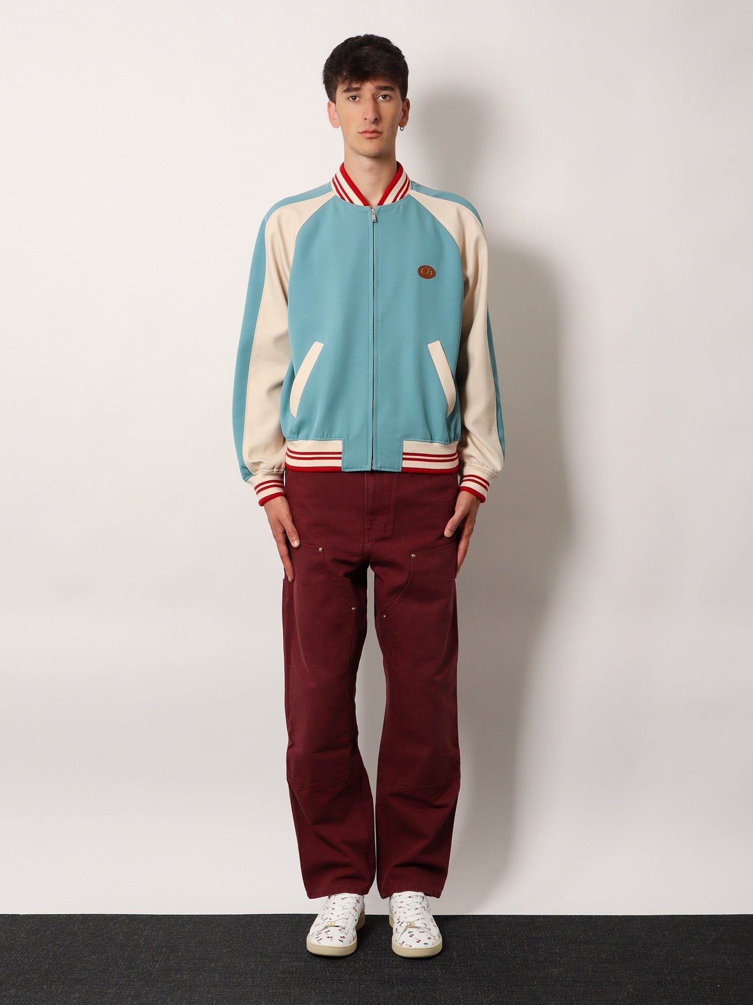 Le Chat de la Maison virgin wool bomber jacket