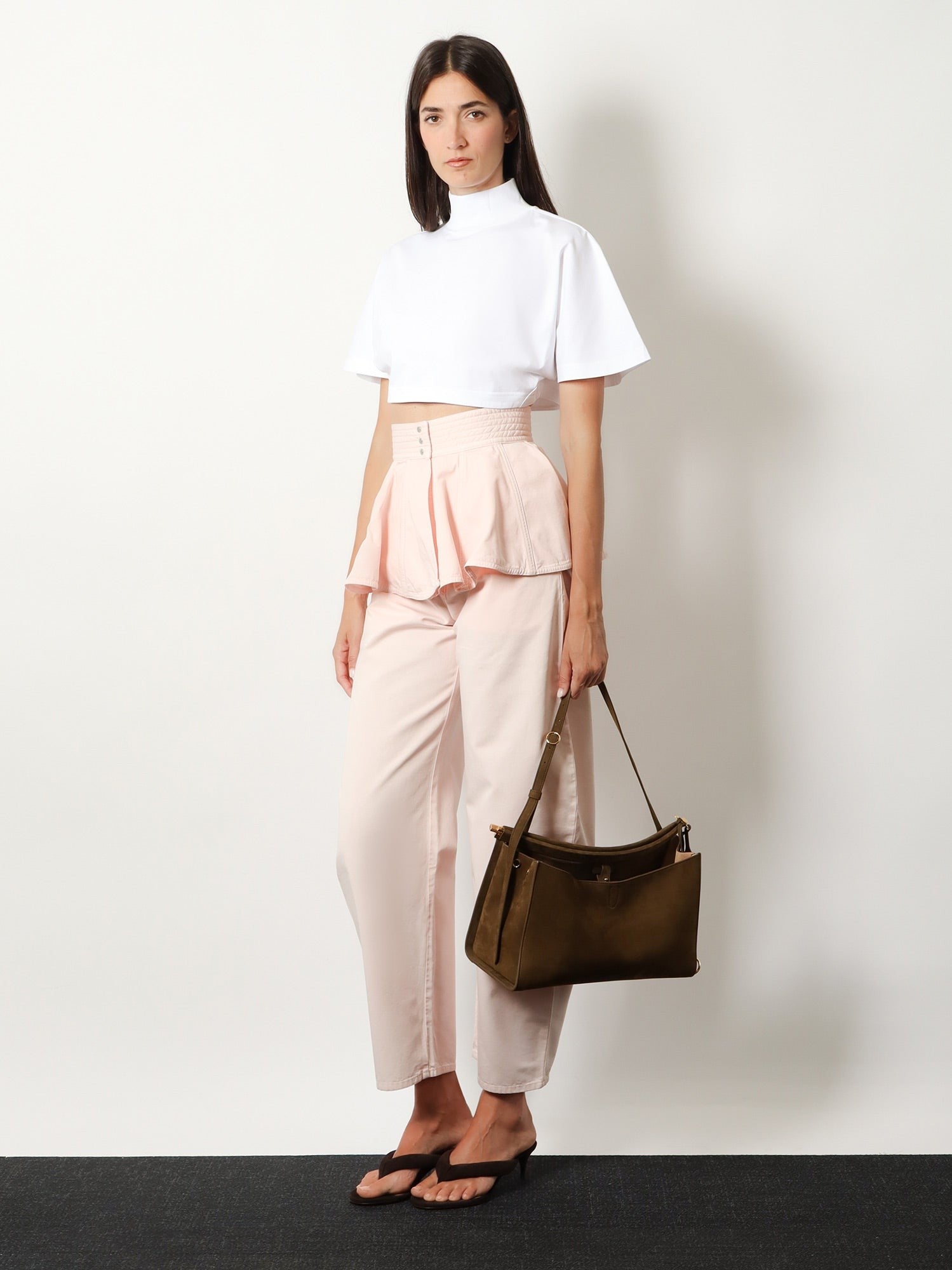 ALAIA - Le Click Pocket 35 nabuck shoulder bag