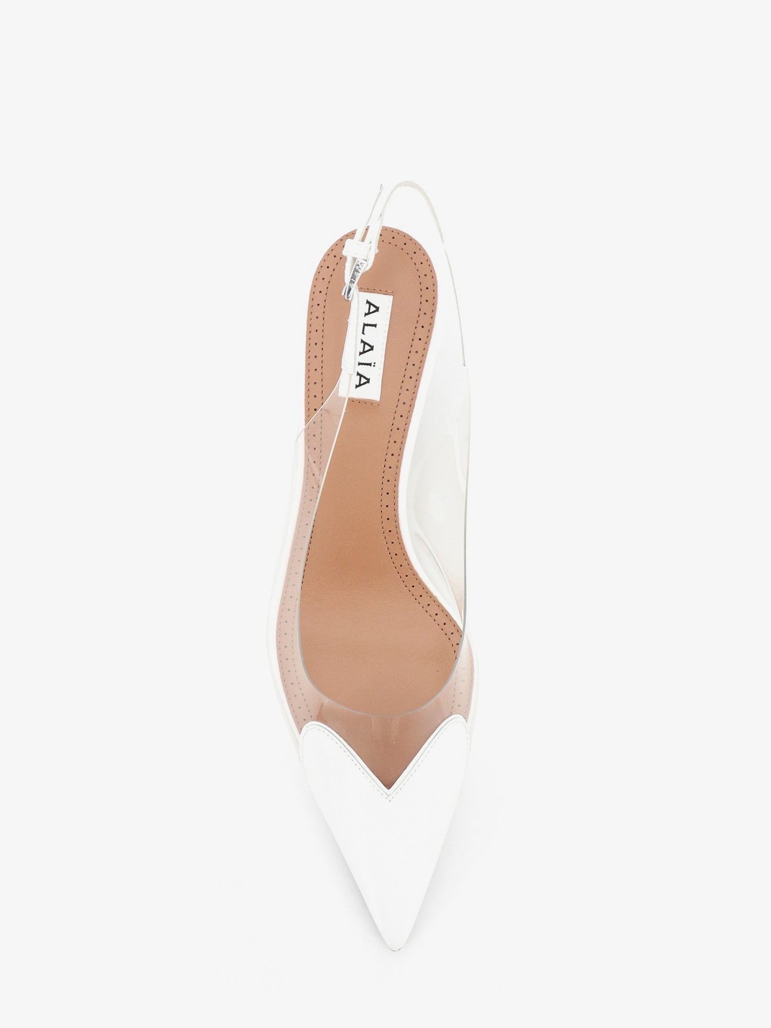 ALAIA - Le Coeur Slingback PVC and leather pumps