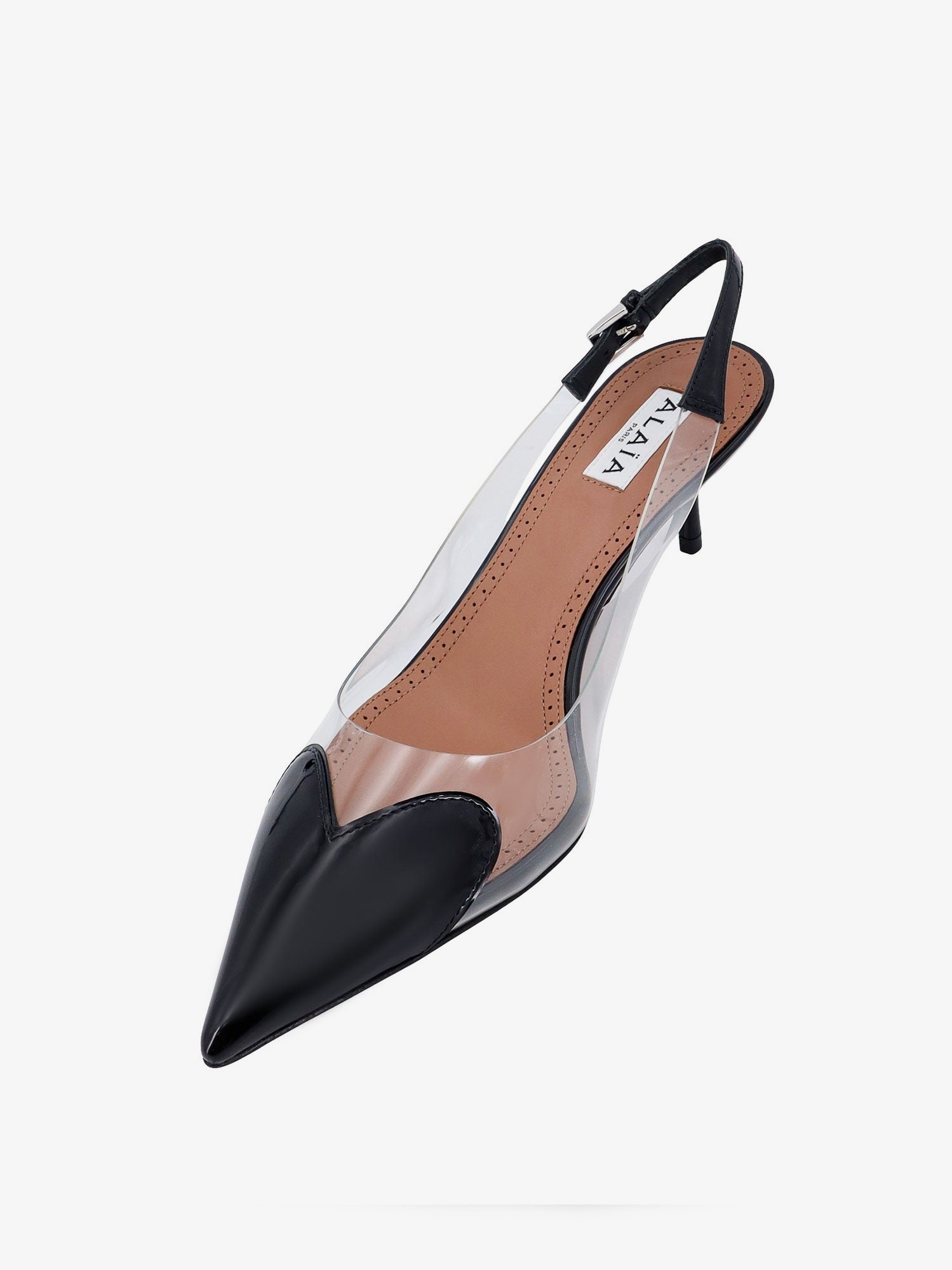 ALAIA - Le Coeur Slingback PVC and leather pumps
