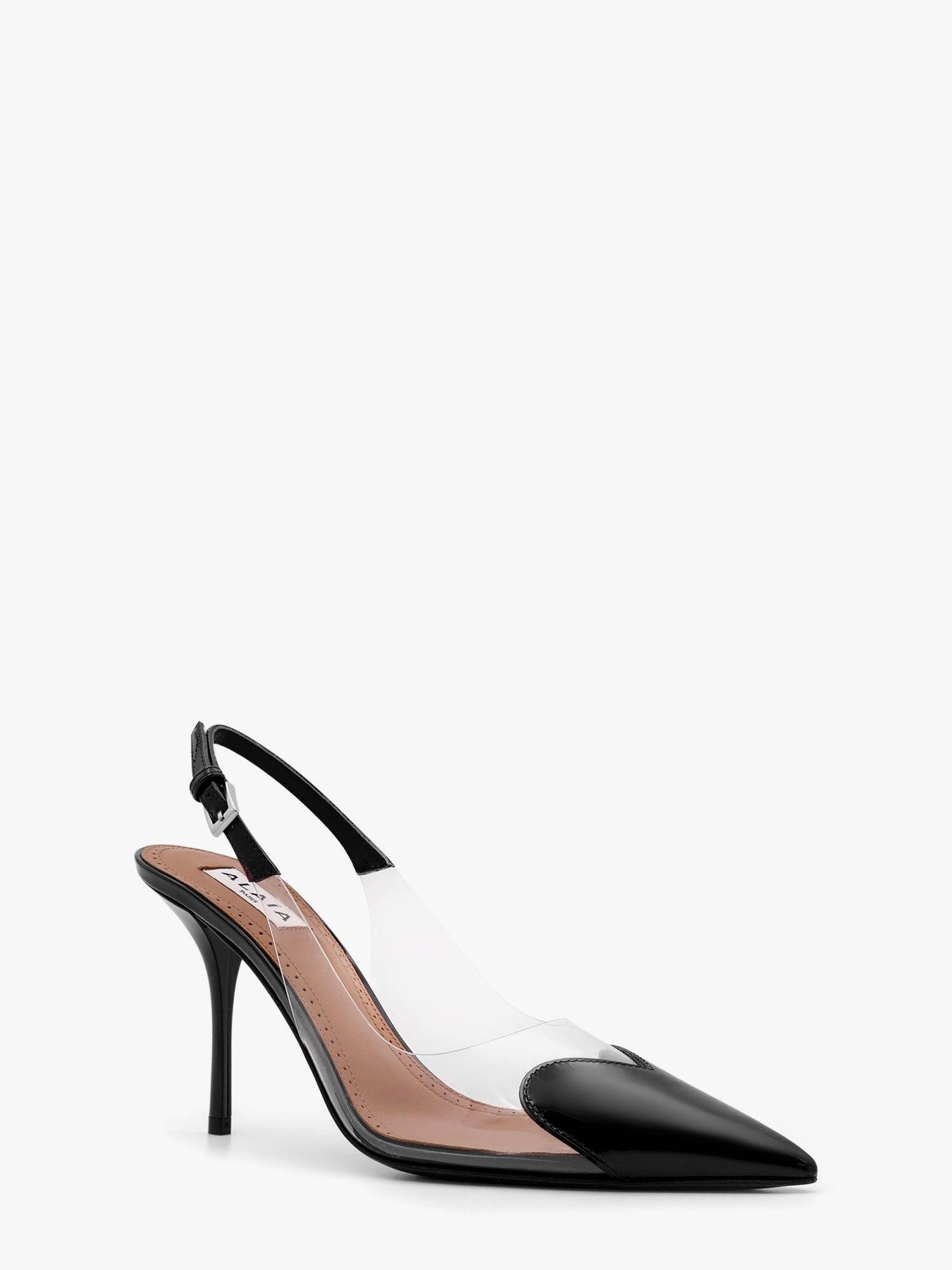 ALAIA - Le Coeur Slingback PVC and leather pumps