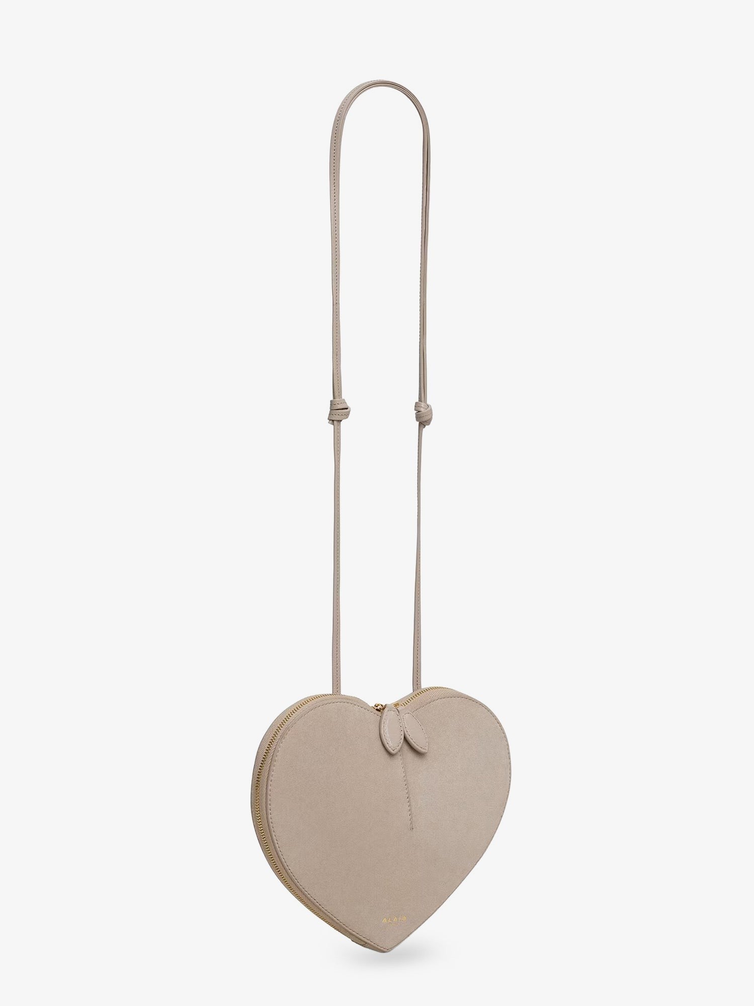 ALAIA - Le Coeur suede and leather crossbody bag