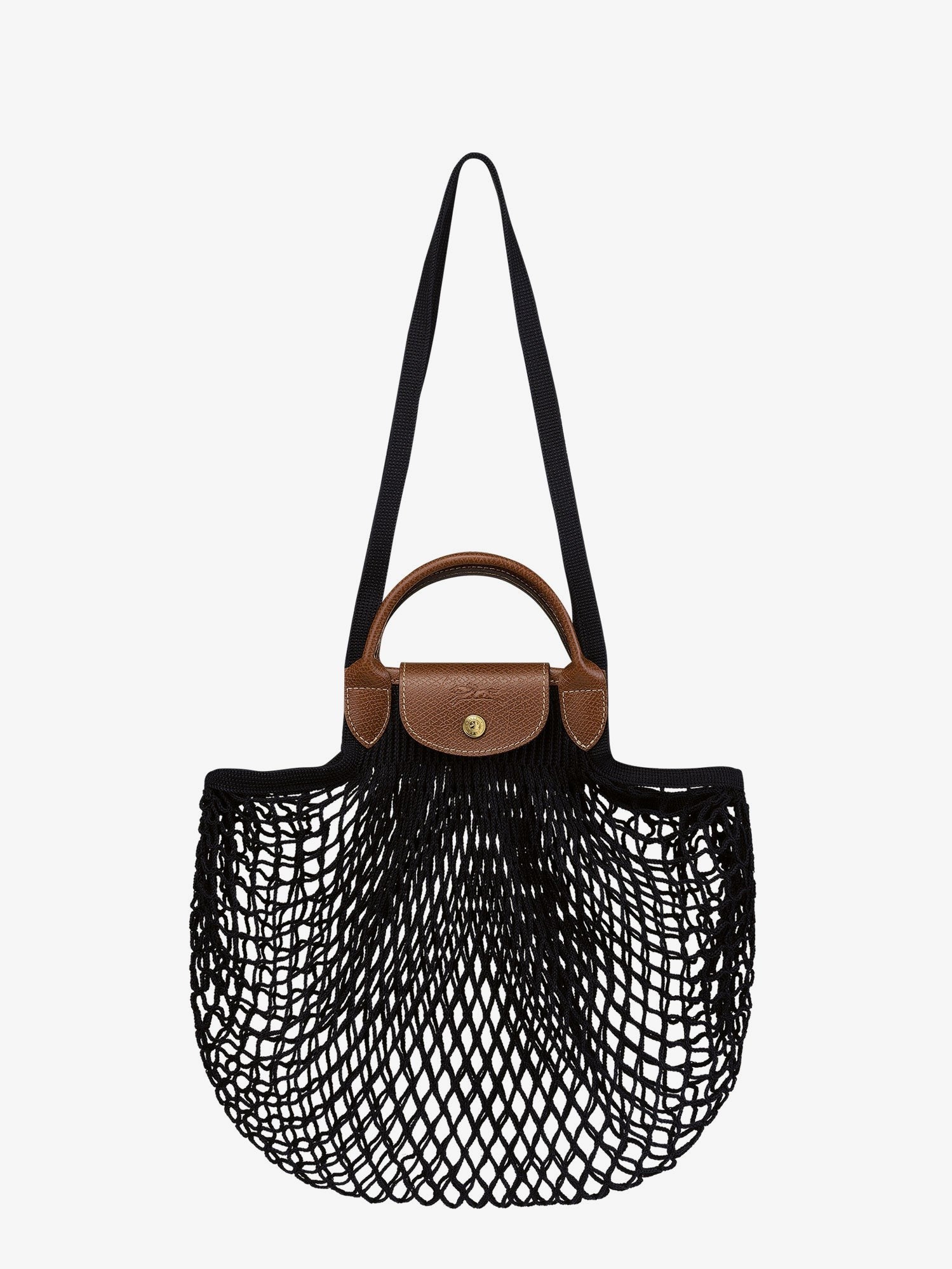 LONGCHAMP PARIS - Le Pliage Filet L mesh and leather shoulder bag le-pliage-filet-l-mesh-and-leather-shoulder-bag_3c48a068-5931-4eed-bb82-3bb2652c5bad
