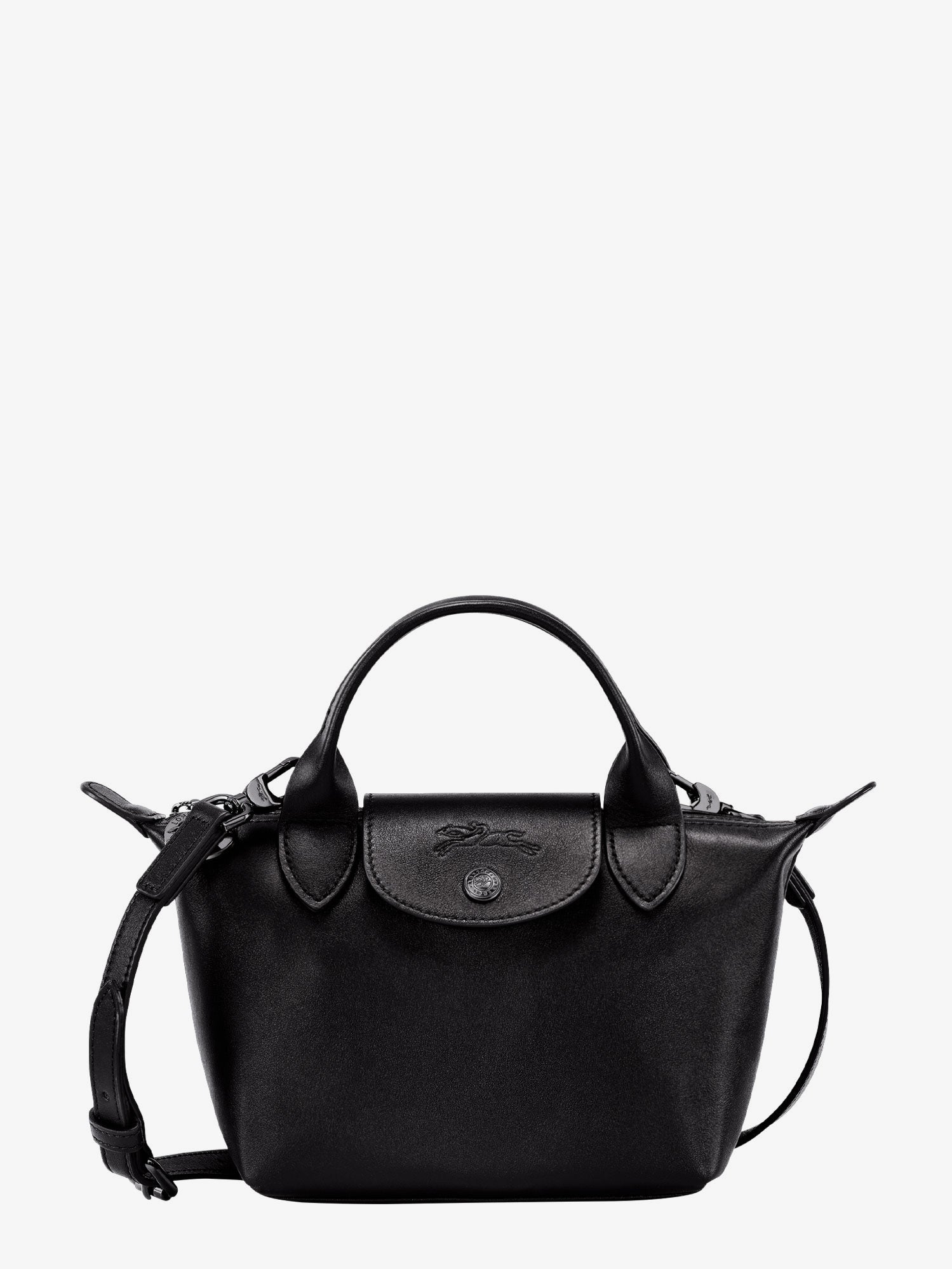 LONGCHAMP PARIS - Le Pliage Xtra XS leather crossbody bag with engraved logo