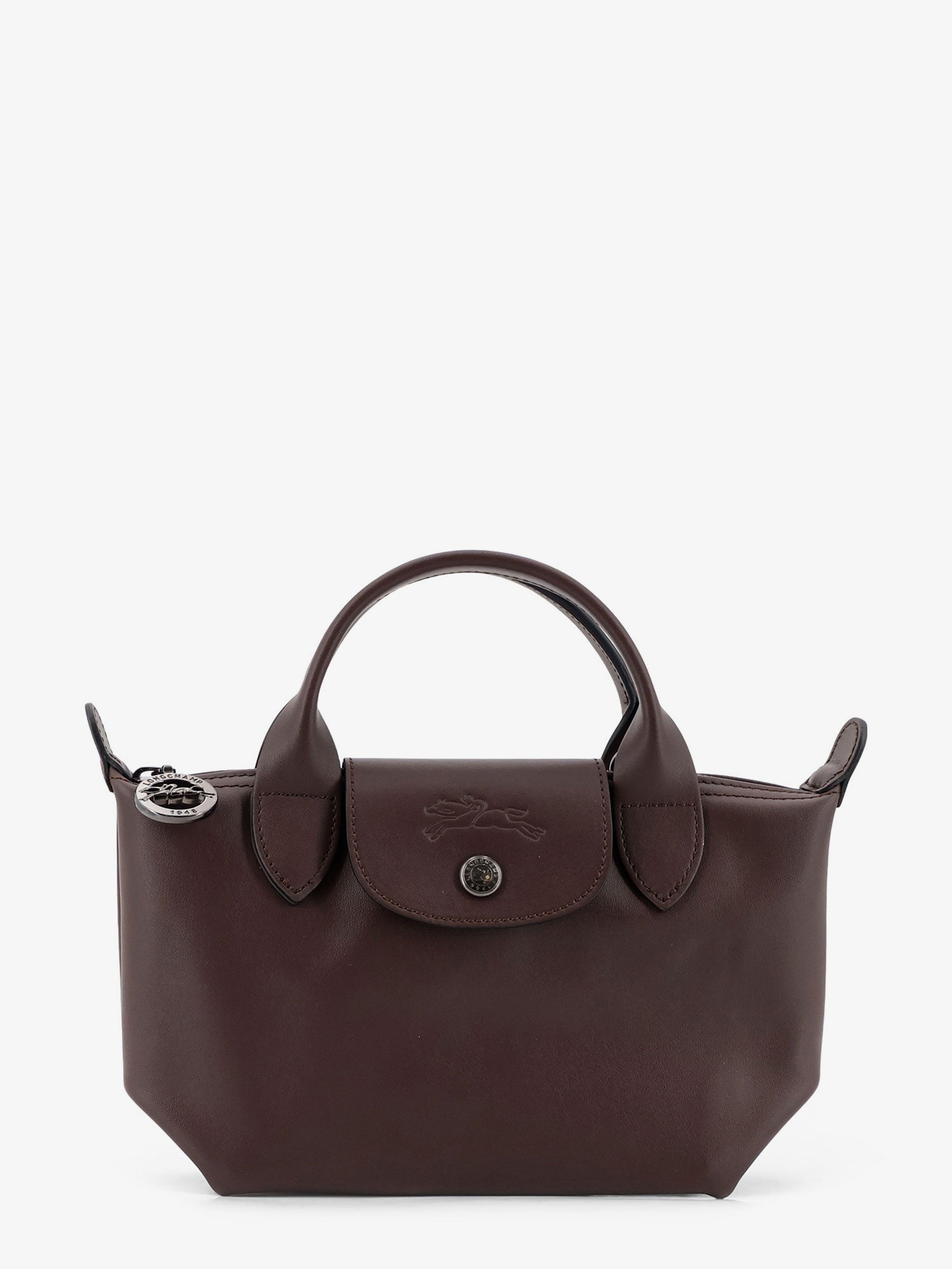 LONGCHAMP PARIS Le Pliage Xtra XS Leather Shoulder Bag with Engraved Logo