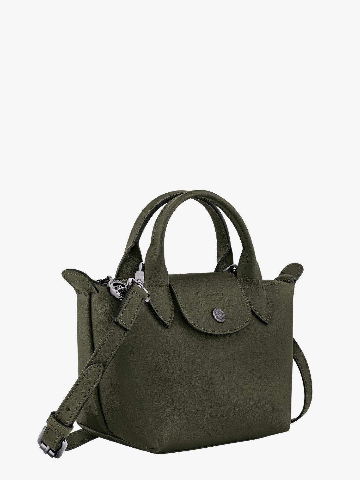 LONGCHAMP PARIS LONGCHAMP PARIS - Le Pliage Xtra XS leather shoulder bag with engraved logo