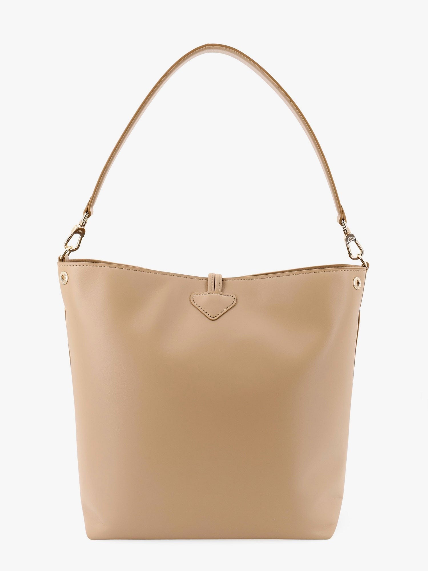 Le roseau m leather bucket bag with bamboo hook