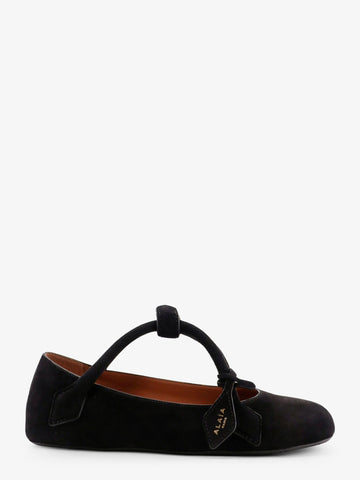 ALAIA - Le Teckel Suede Ballet Flats