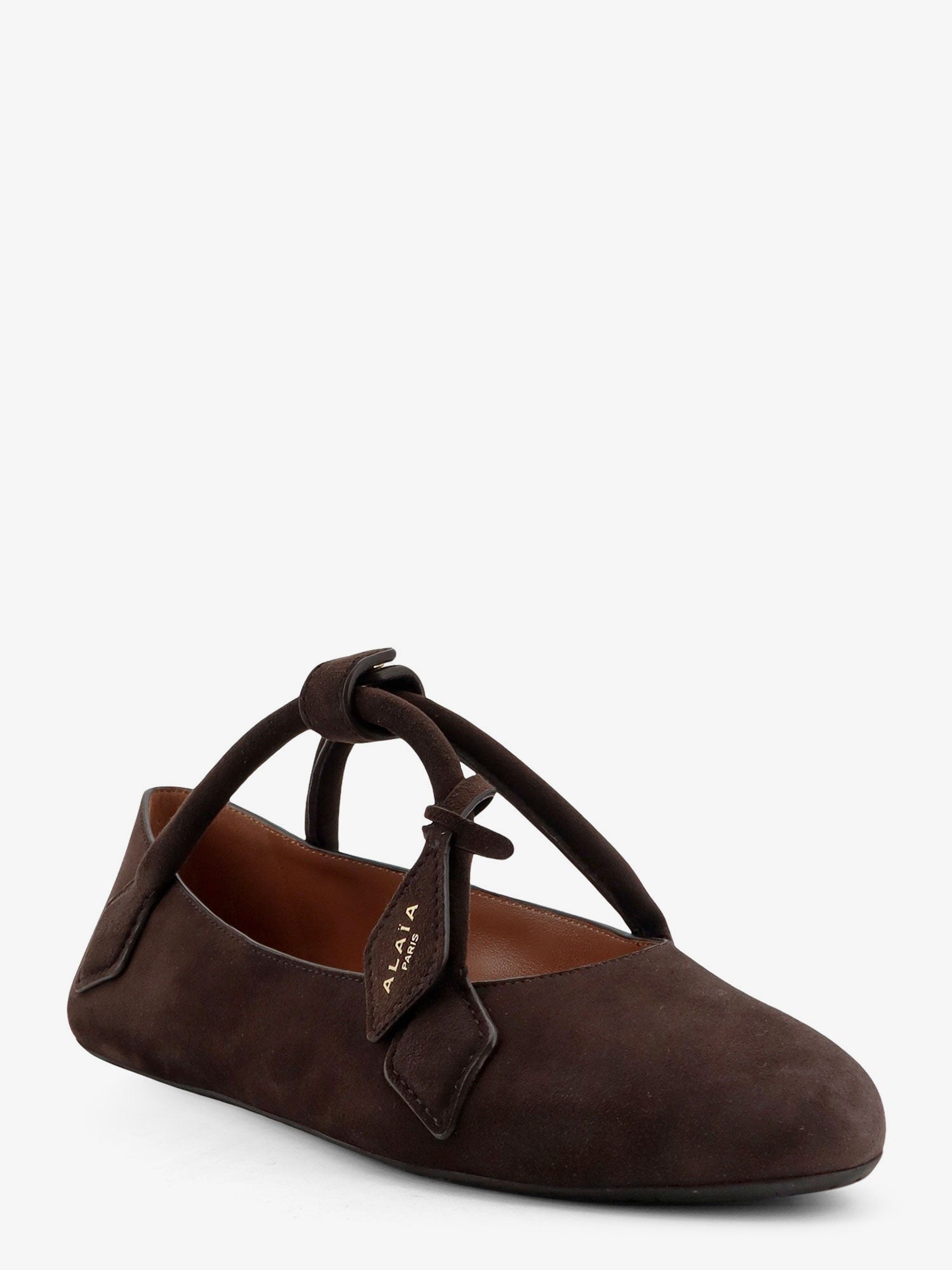 ALAIA - Le Teckel Suede Ballet Flats
