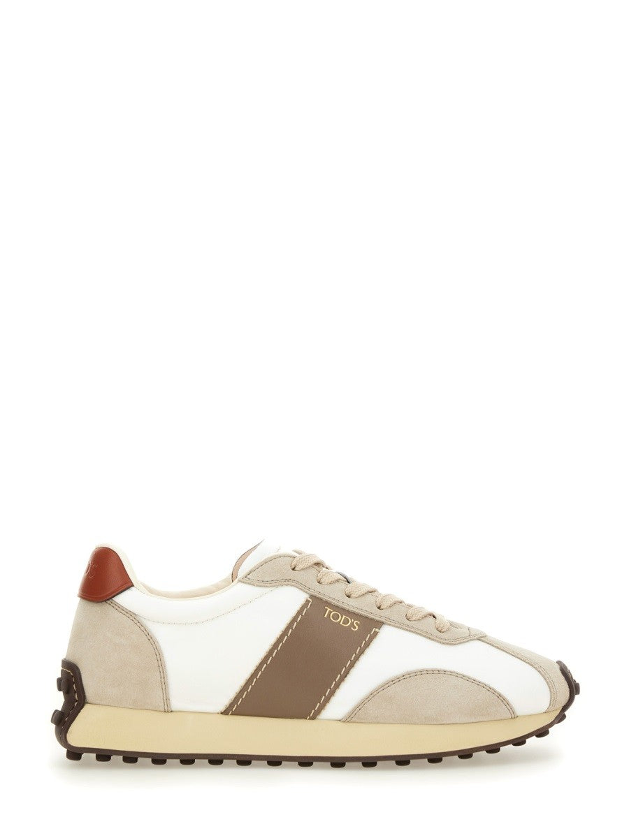 TOD'S LEATHER AND FABRIC SNEAKER