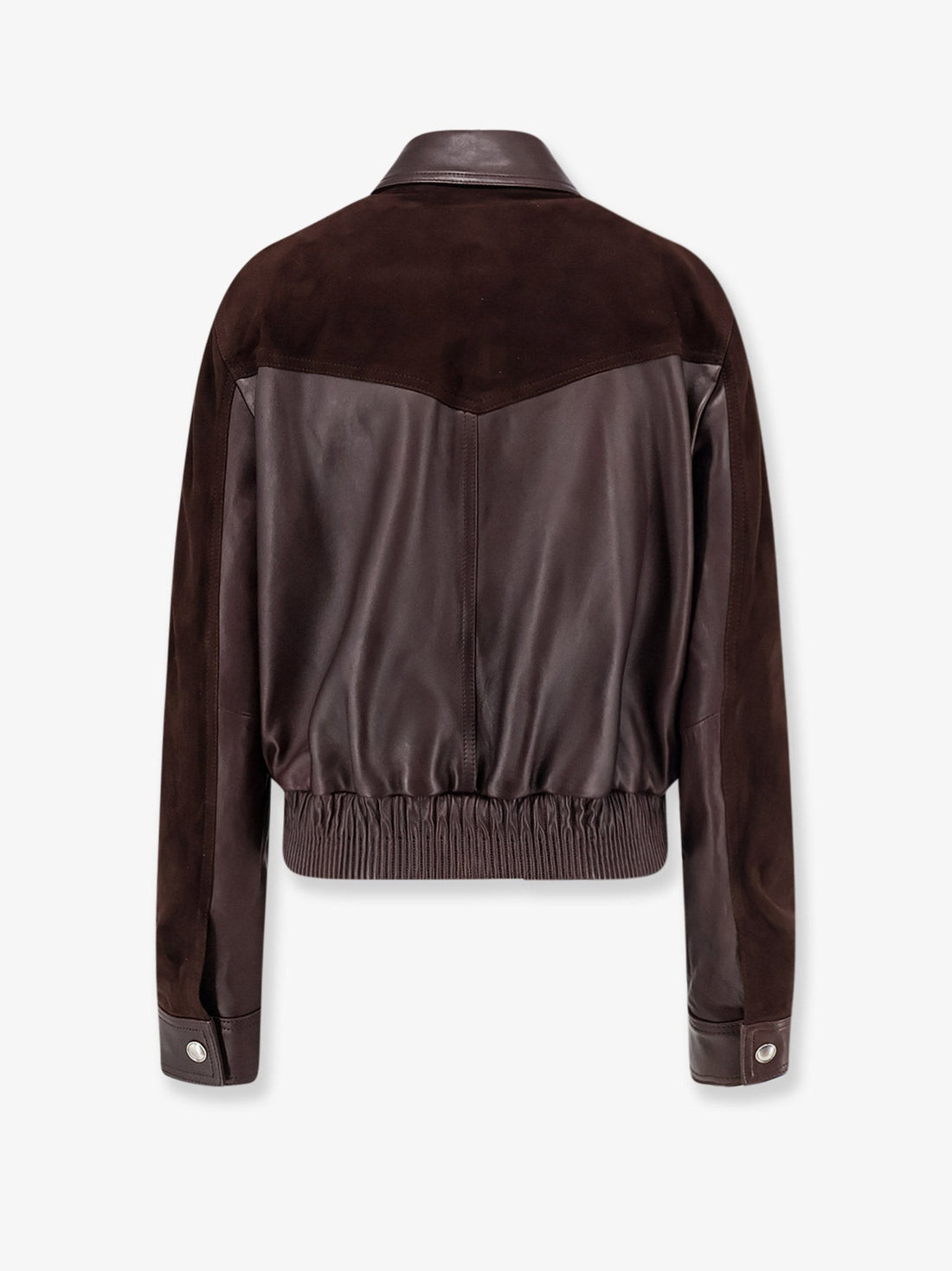 Versace - Leather and suede jacket Brown