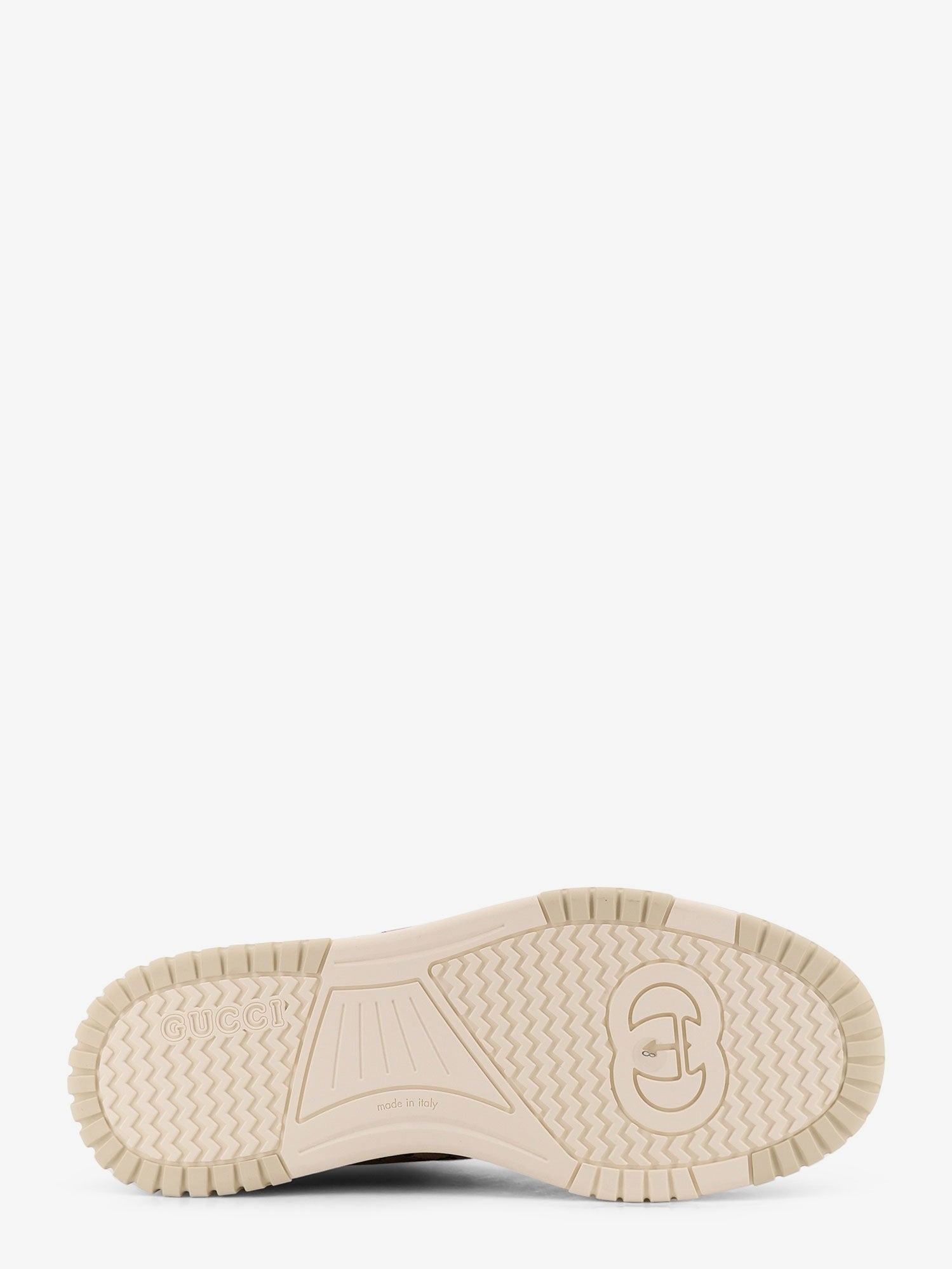 Gucci Gucci - Leather and suede Low-top Re-Web sneakers with GG Supreme fabric inserts