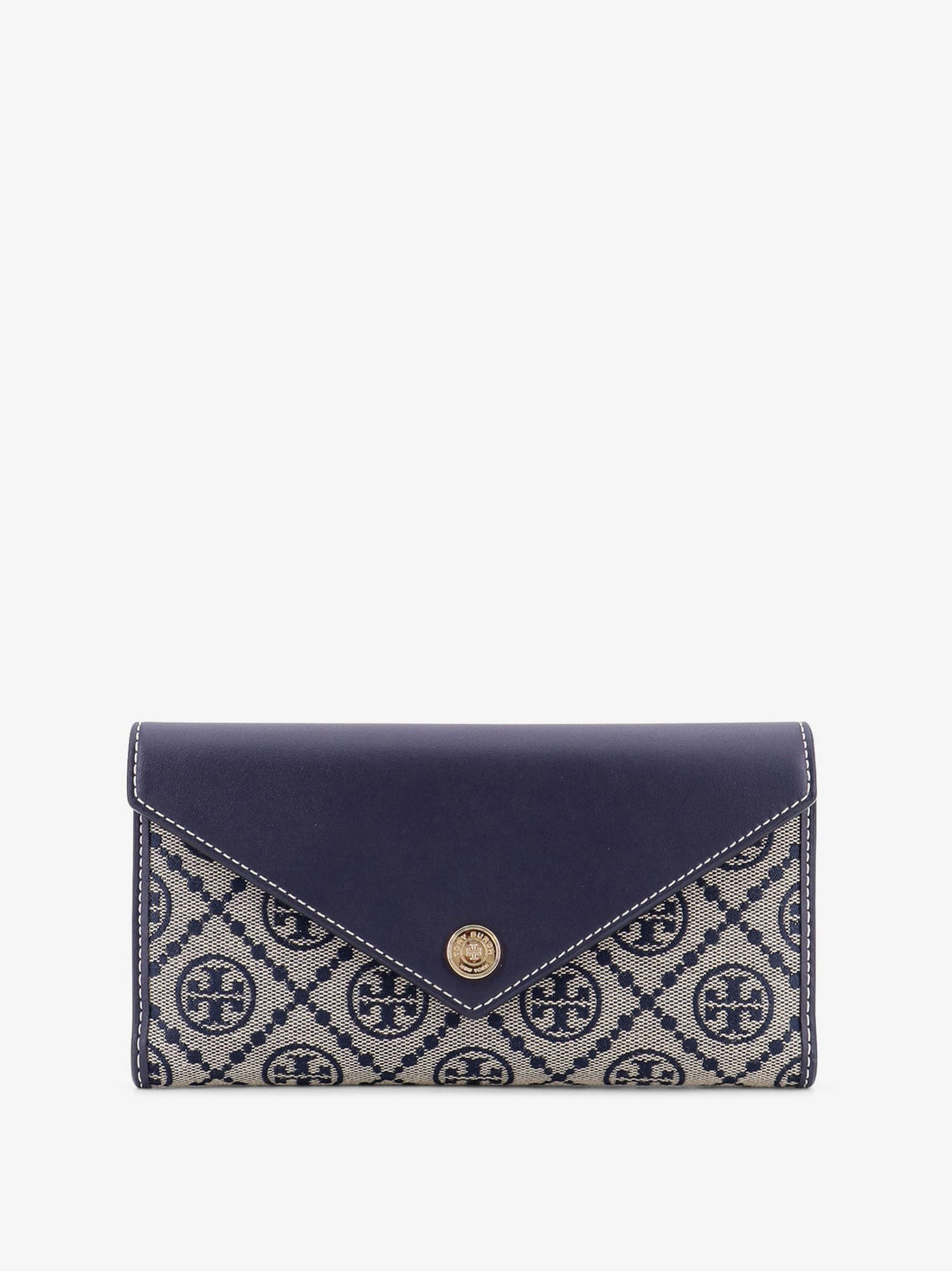 Leather and T monogram fabric wallet leather-and-t-monogram-fabric-wallet