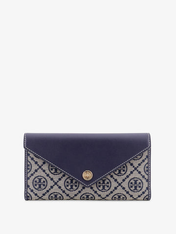 Leather and T monogram fabric wallet leather-and-t-monogram-fabric-wallet
