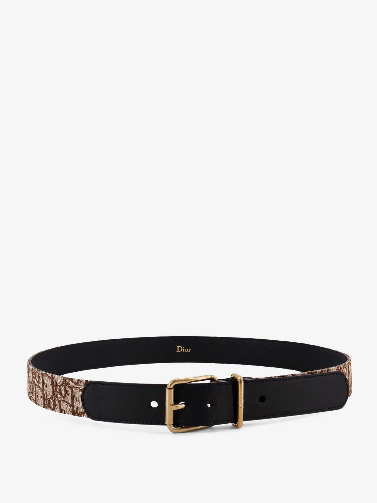 Dior Dior - Leather belt with all-over Dior Oblique logo