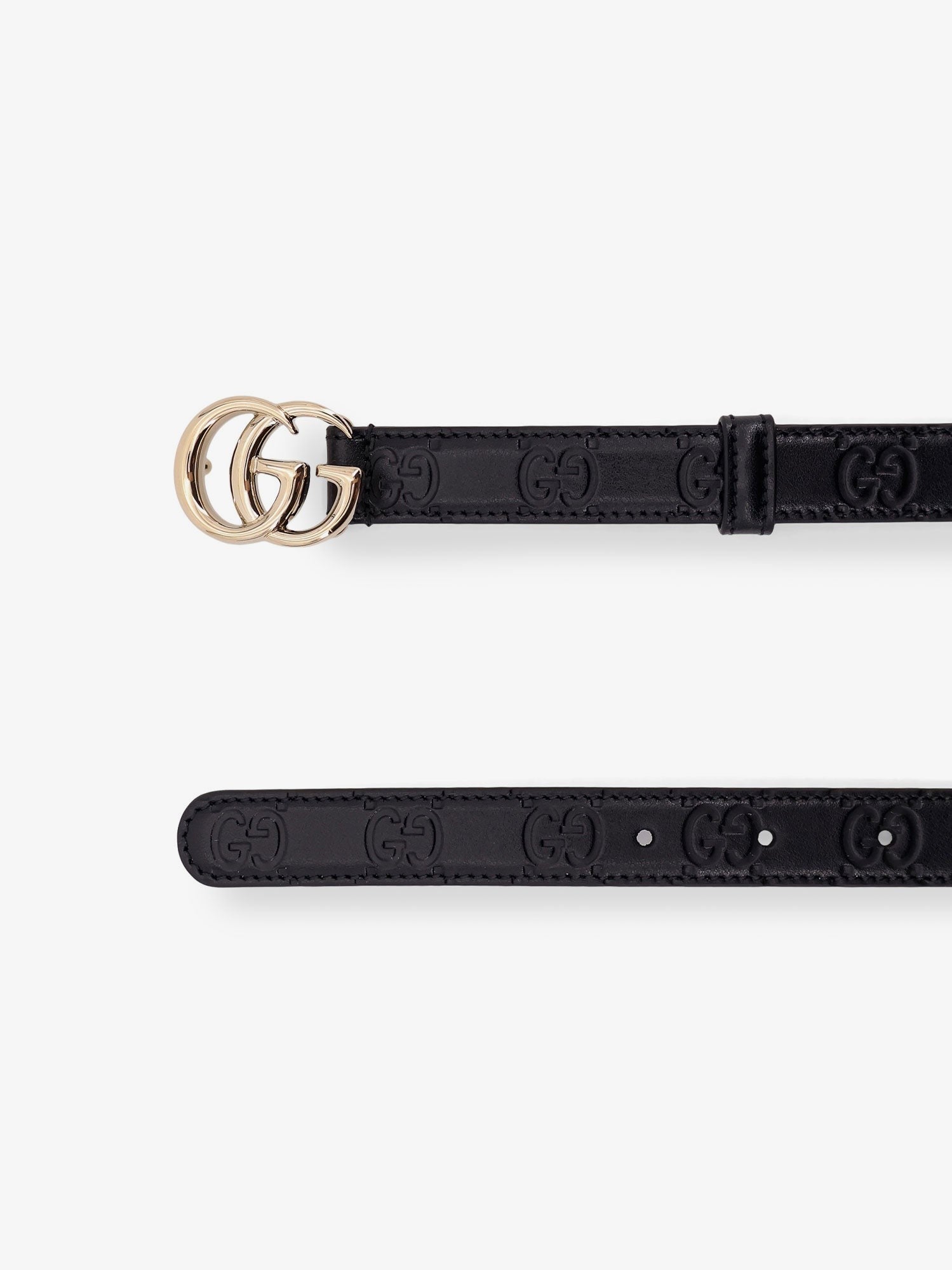 Gucci Gucci - Leather belt with all-over GG logo