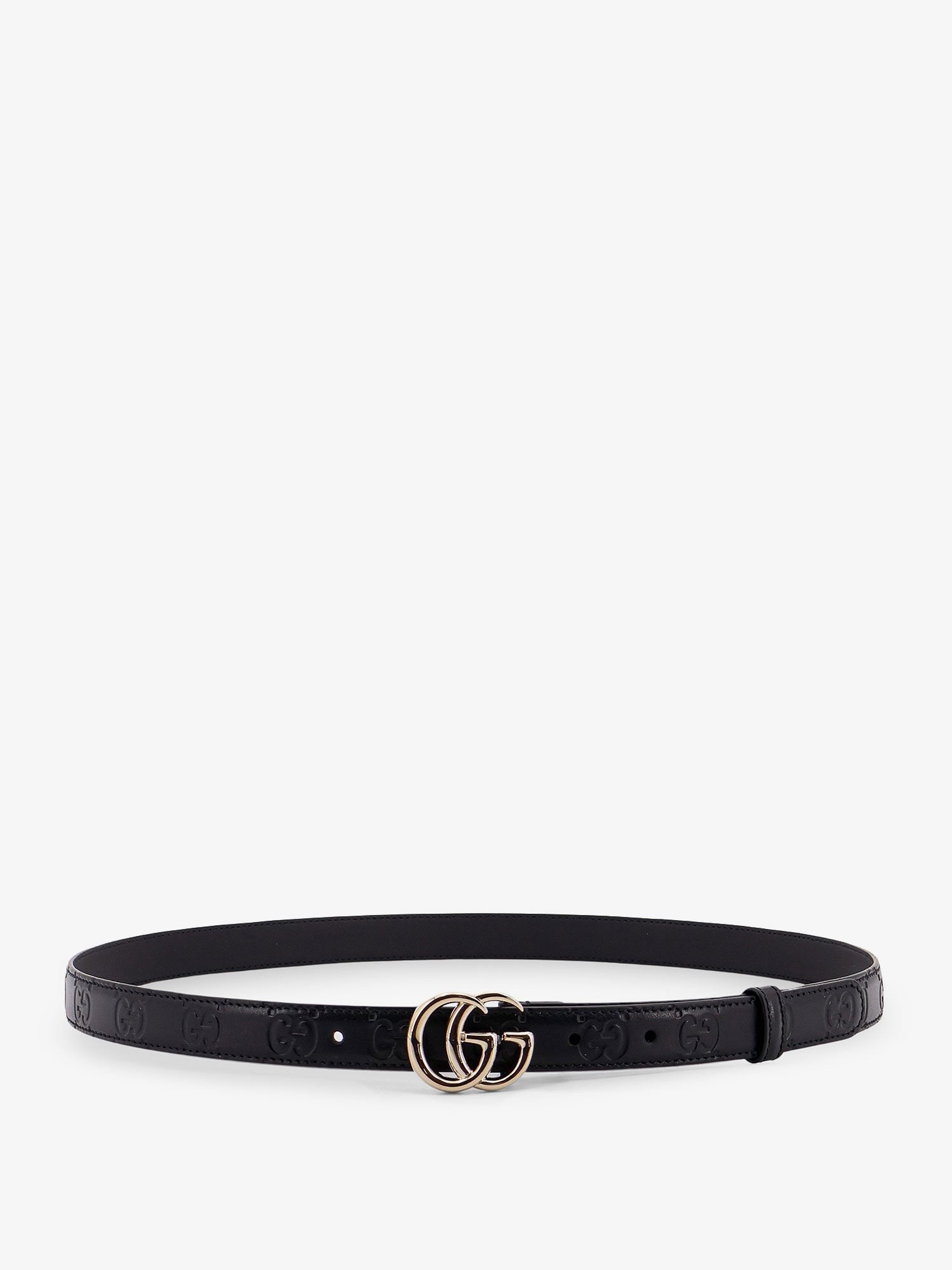 Gucci Gucci - Leather belt with all-over GG logo