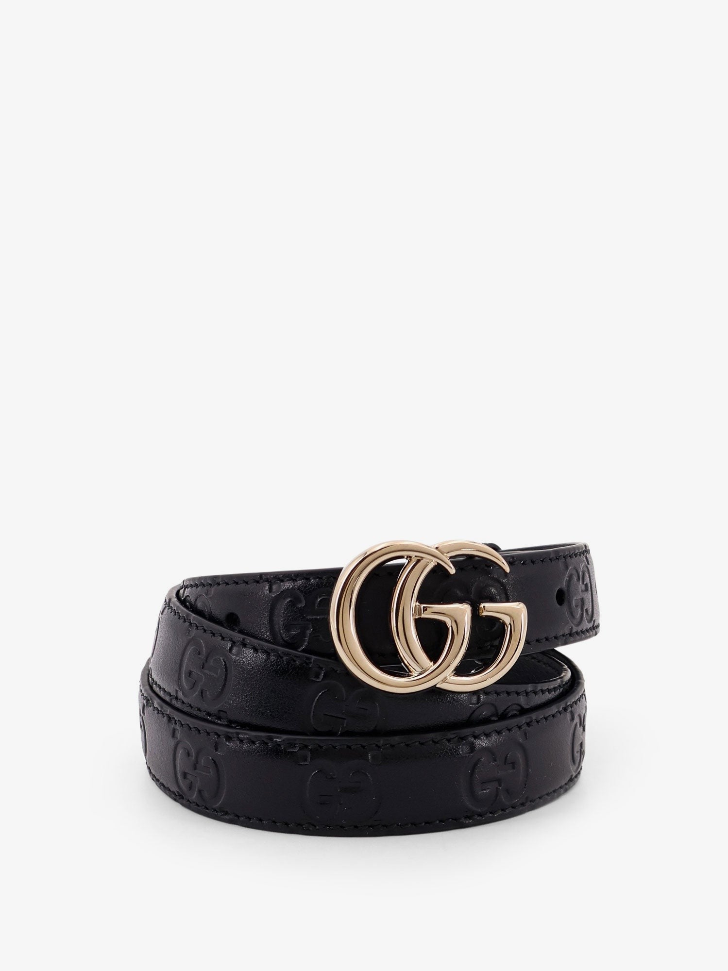 Gucci Gucci - Leather belt with all-over GG logo