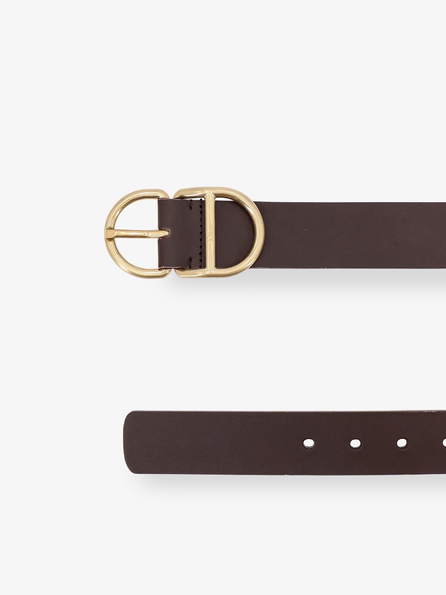 Dior - Leather belt with CD buckle