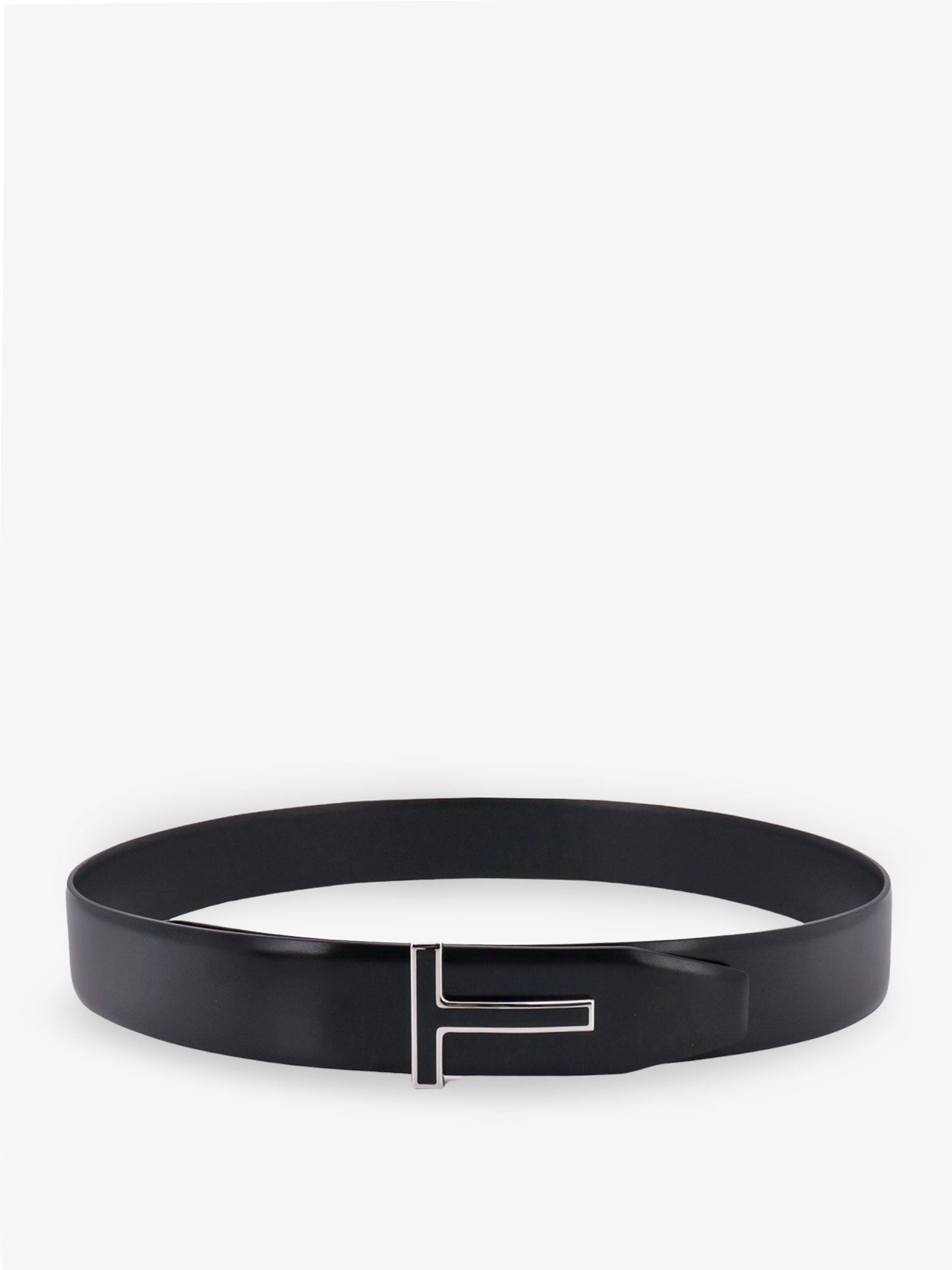 TOM FORD - Leather belt with enameled logo leather-belt-with-enameled-logo