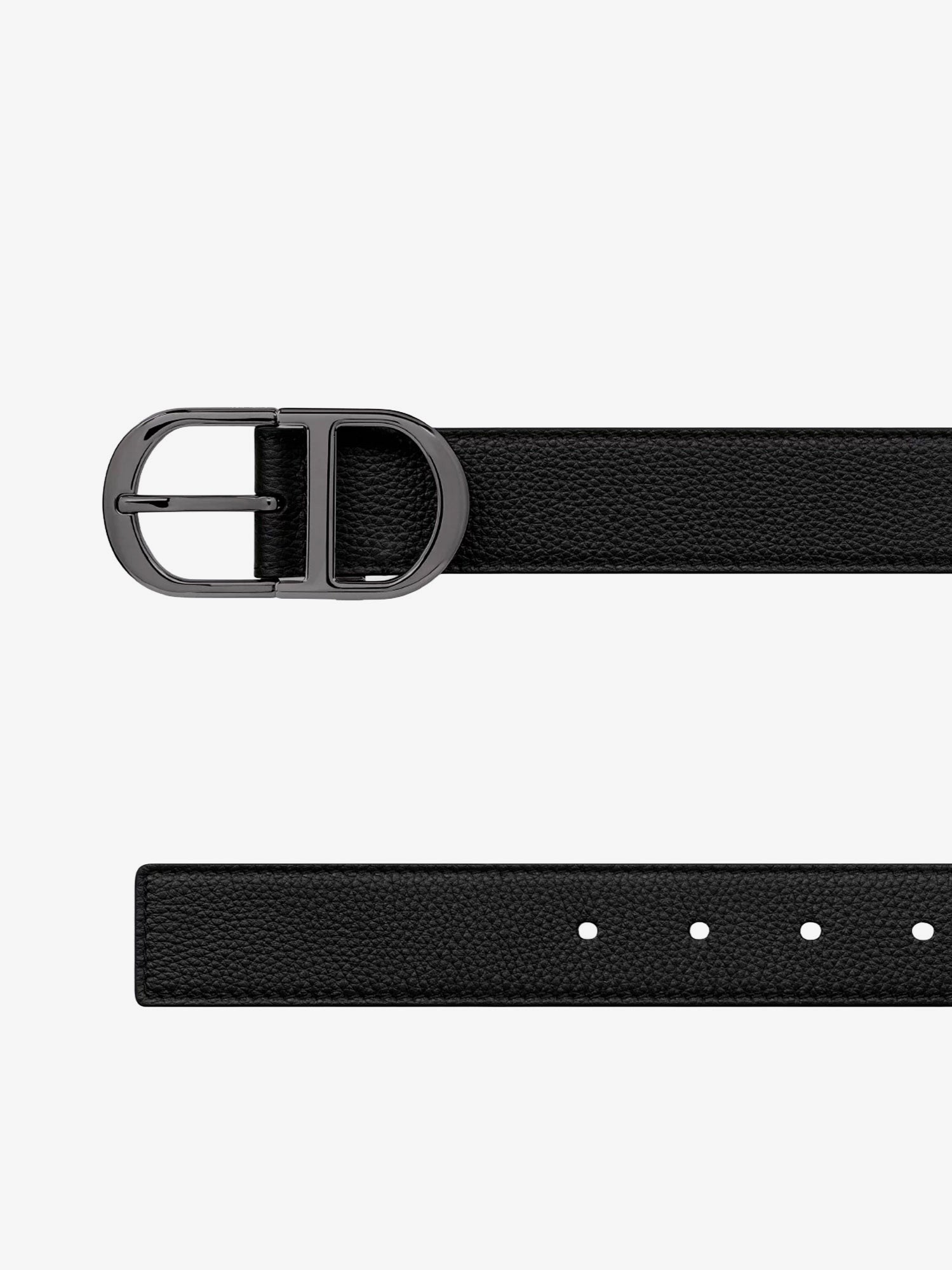 Dior Dior - Leather belt with metal CD logo