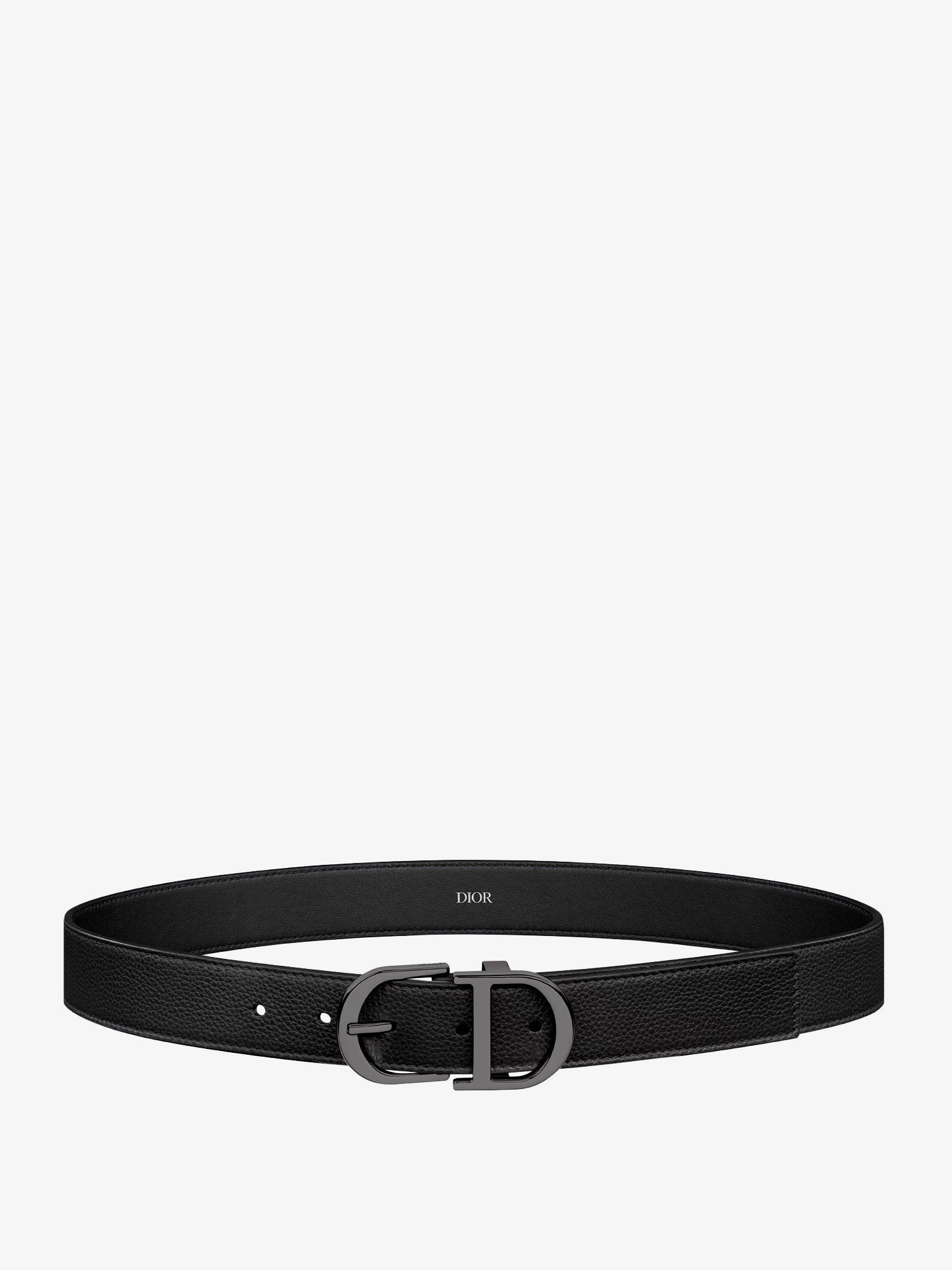 Dior Dior - Leather belt with metal CD logo