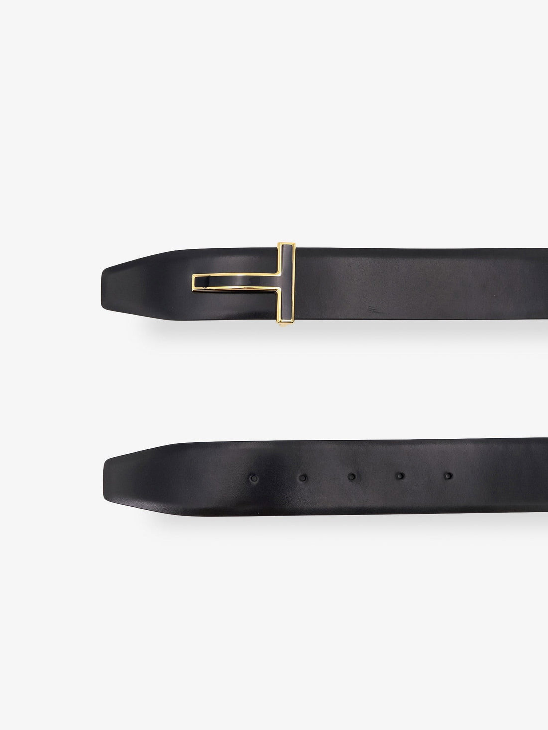 TOM FORD - Leather belt with metal logo buckle leather-belt-with-metal-logo-buckle