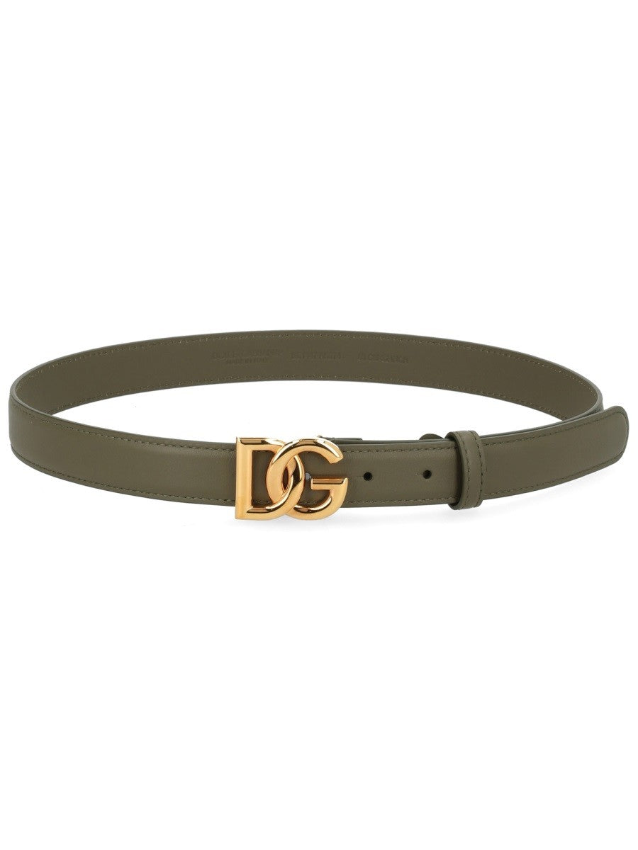 Dolce & Gabbana - Leather Belt - Military Green leather-belt_fde7d669-0f94-49b7-aa28-62553958c8ee